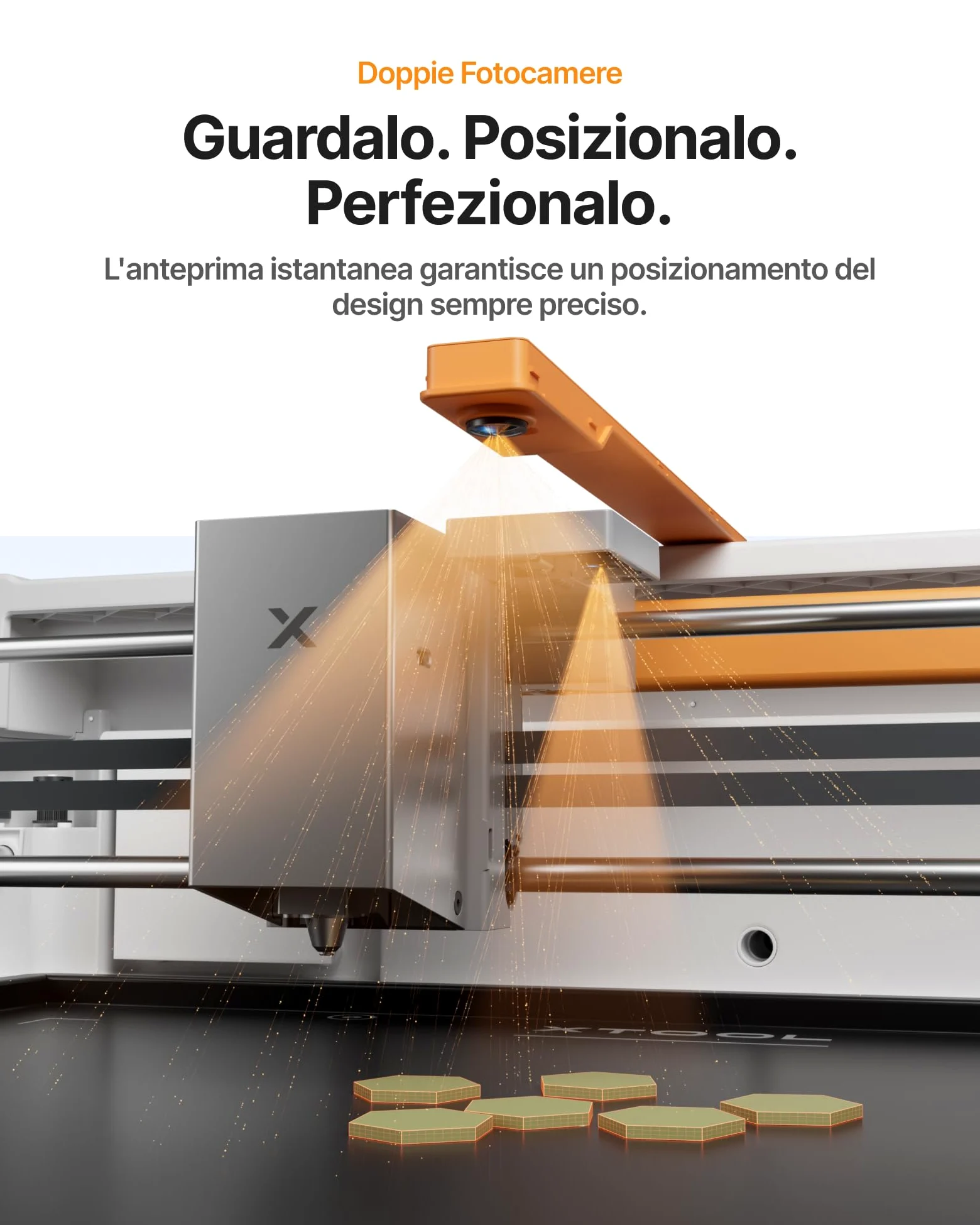xTool M2 10W Incisore Laser Chiuso Classe 1 con Doppia Fotocamera. Taglio e Incisione per Legno, Plexiglass e Pelle. Macchina Fai da Te Sicura, Ideale per Principianti e Artigianato