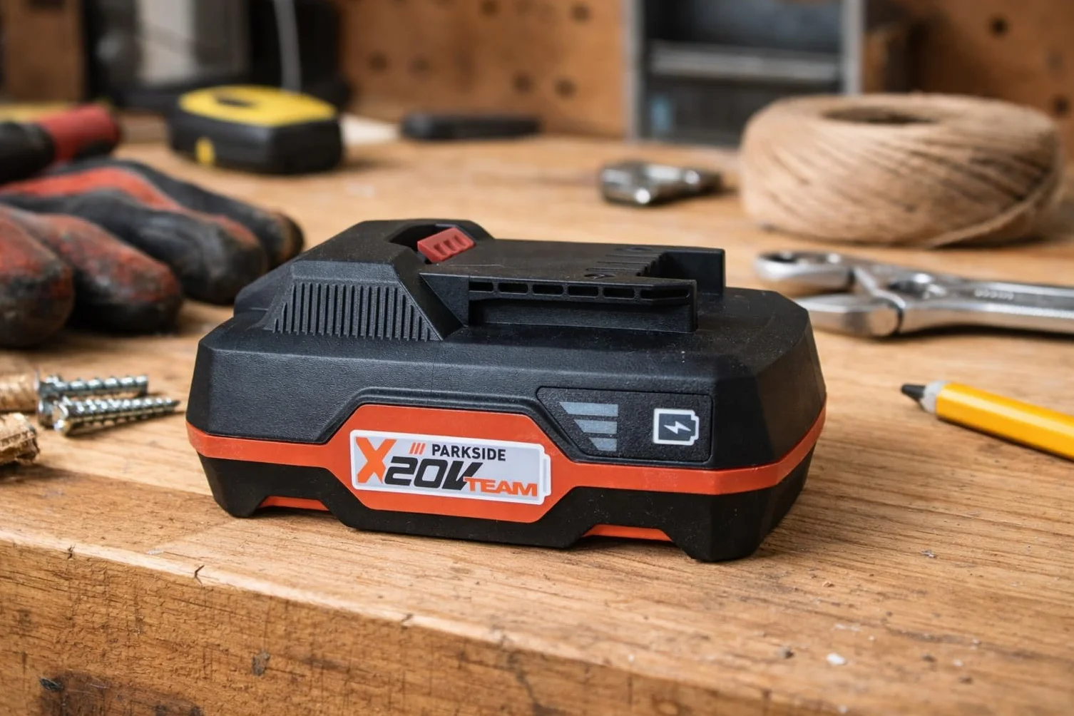 Parkside Batteria agli ioni di litio da 20 V, 2 Ah (PAP 20 B1) e caricatore da 60 min (PLG 20 C1) 65 W - 2,4 A - Bilanciamento delle celle per un'autonomia e una durata prolungate
