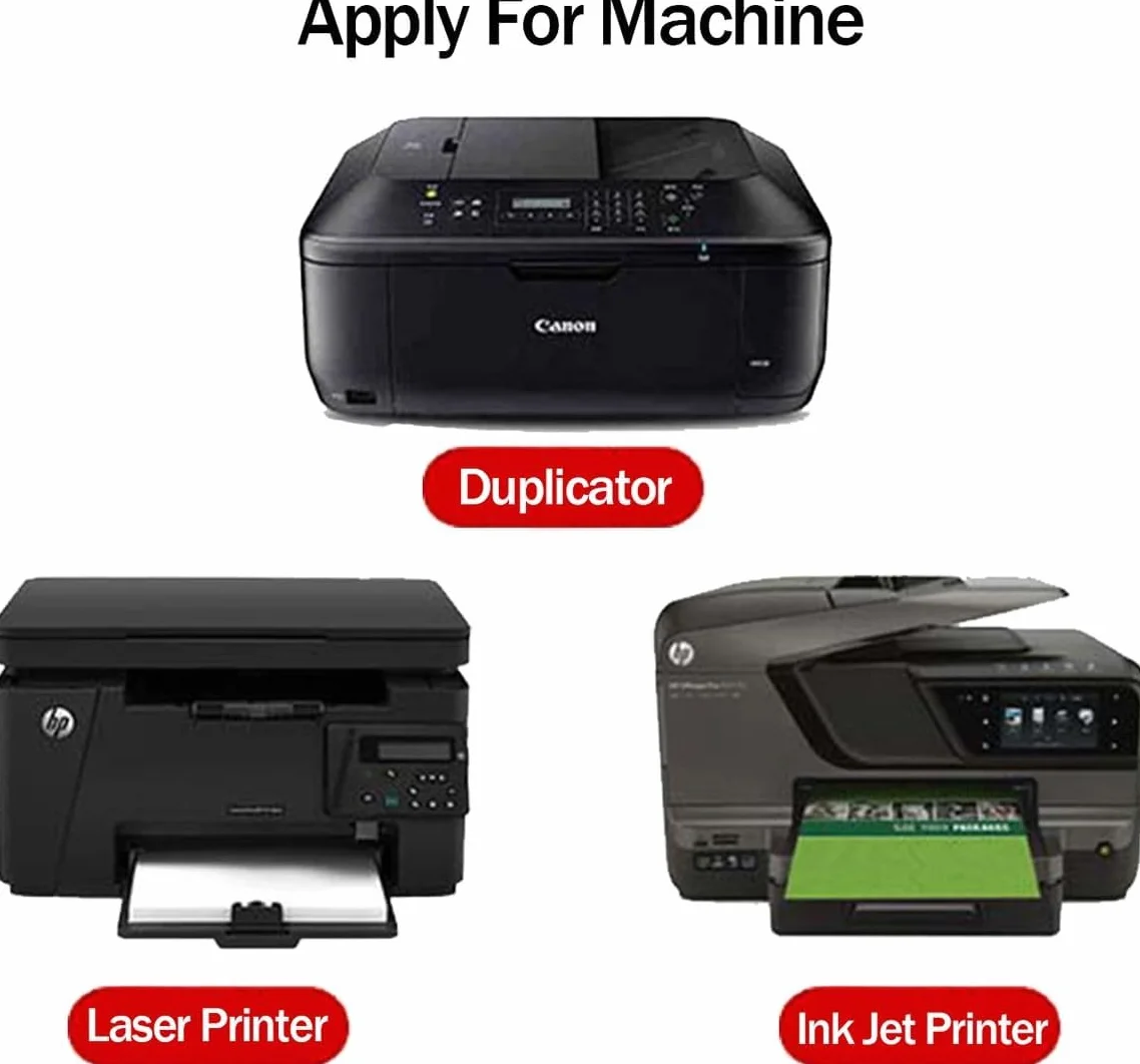 65 fogli Glossy Sticker Paper, A4 autoadesivo adesivo di carta per stampanti laser e ad iniezione (65 fogli)