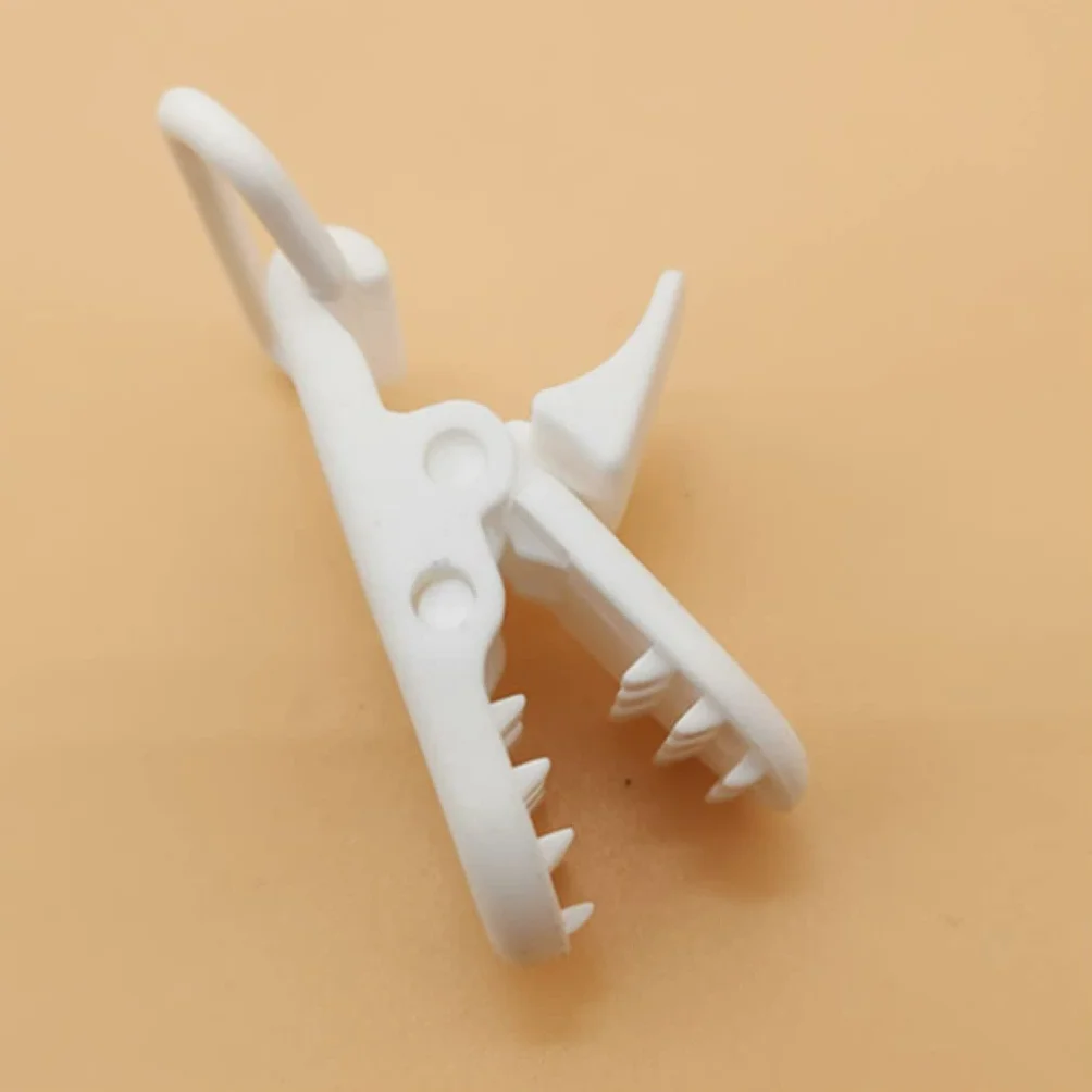 10 pezzi riutilizzabili in plastica distintivi clip per bambini manichino ciuccio clip per bambini giocattoli per artigianato bianco Durability