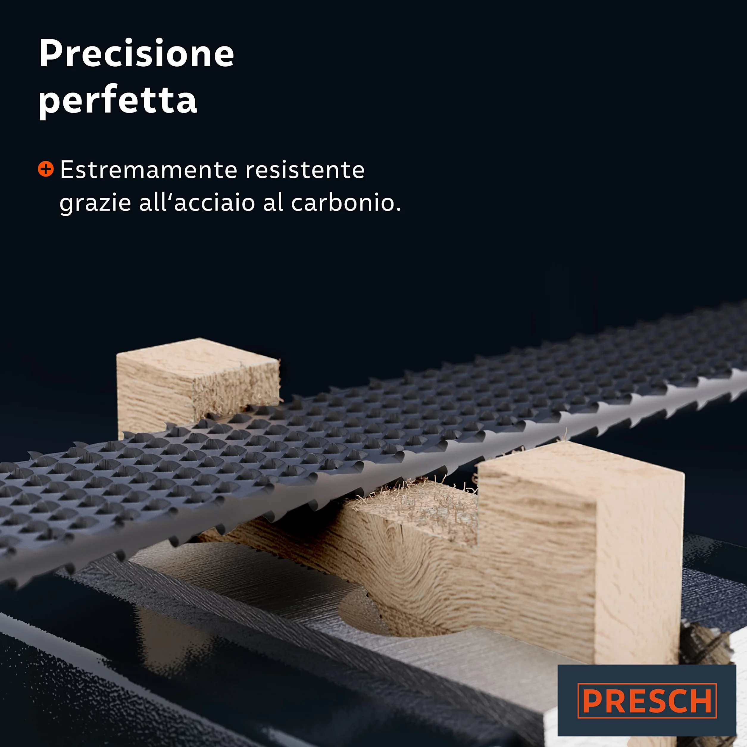 Presch Raspa per legno a testa piatta 200 mm - Raspa di alta qualità con taglio bilaterale H2 per la lavorazione di bordi puliti in legno duro o tenero - Lima per legno professionale