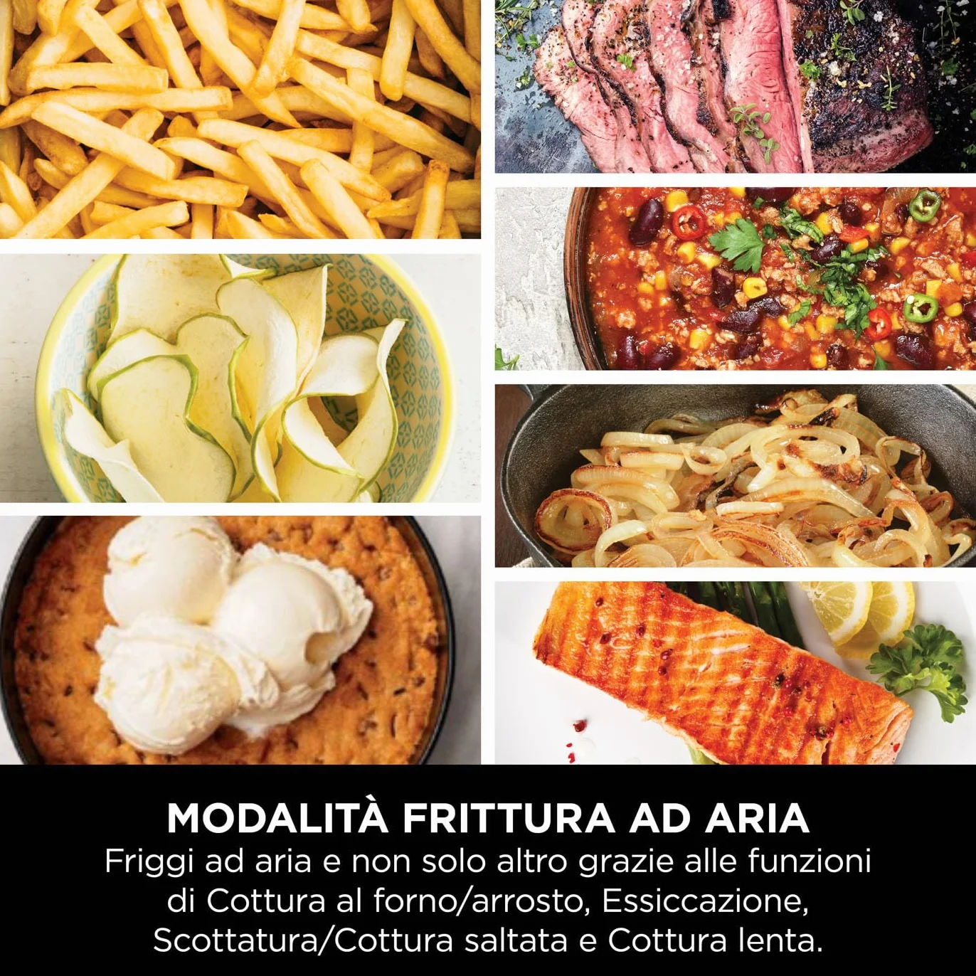 Ninja Speedi Pentola Elettrica Rapida 10 in 1, Friggitrice ad Aria, 5,7 l, Pasti per 4 in 15 Minuti, Frittura ad Aria e Cottura al Vapore, Nero/Rame, ON400EUCP