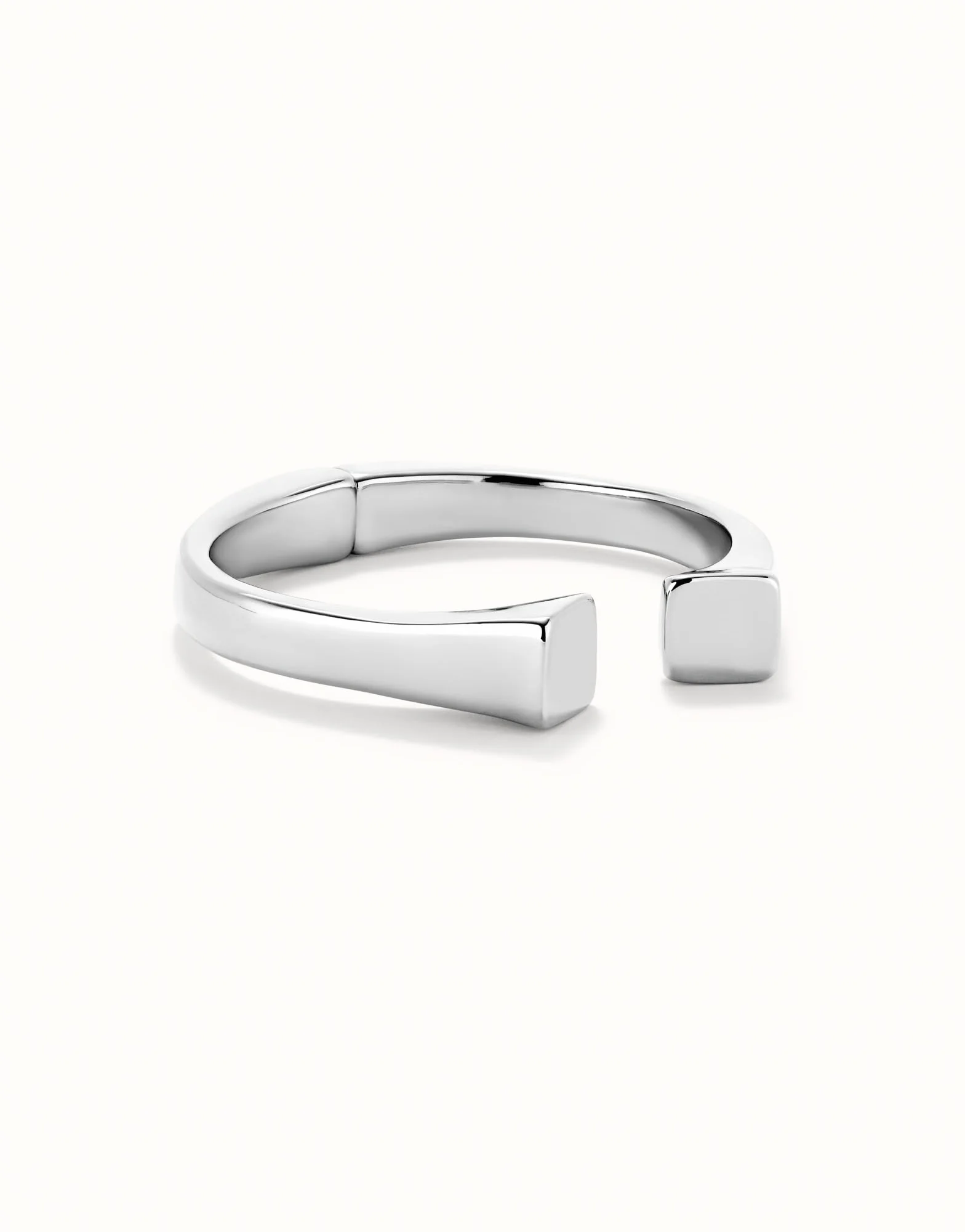 Uno de 50 Bracciale rigido in argento sterling Design geometrico artigianale