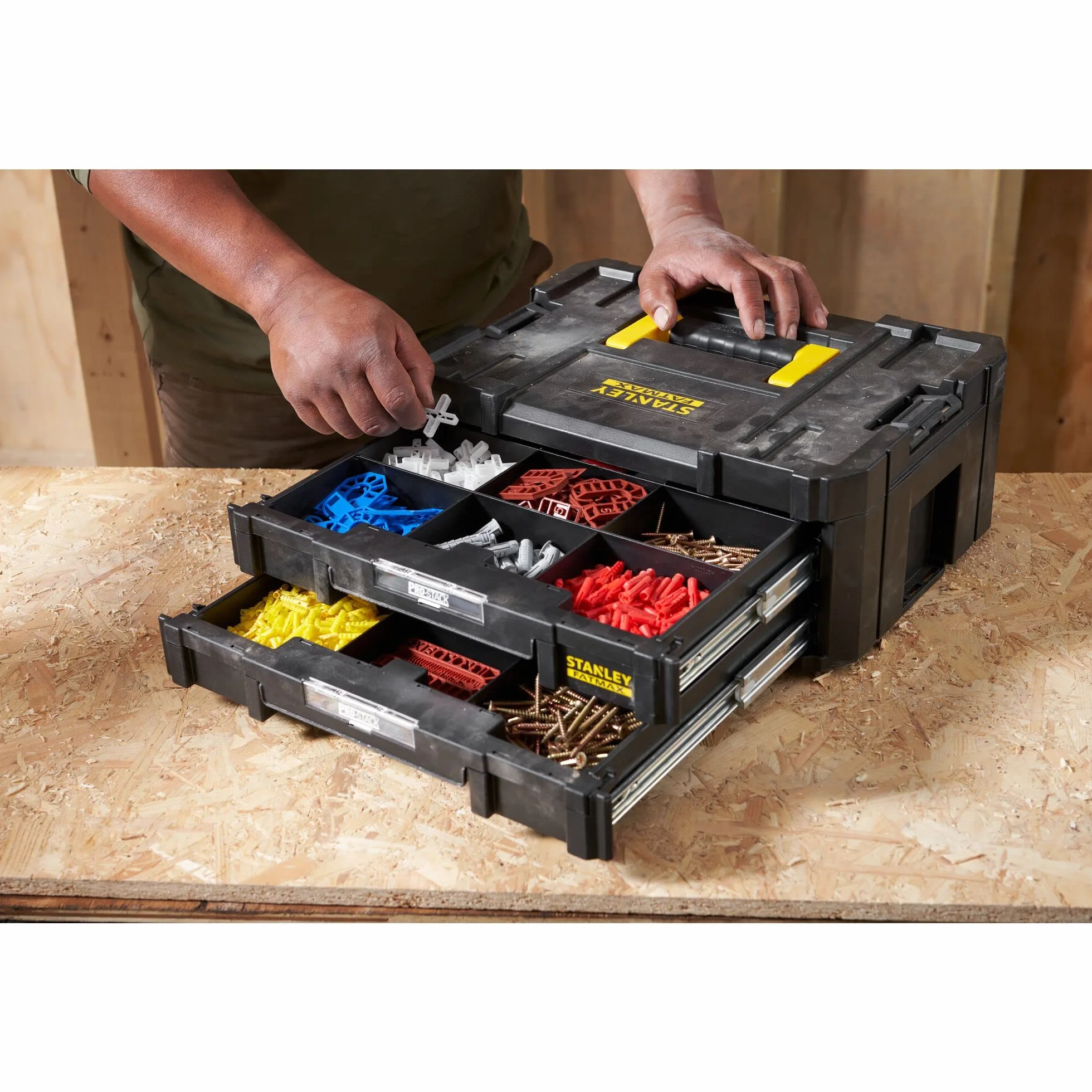 STANLEY FATMAX PRO-STACK Cassettiera Porta Utensili a 2 Cassetti FMST1-71969