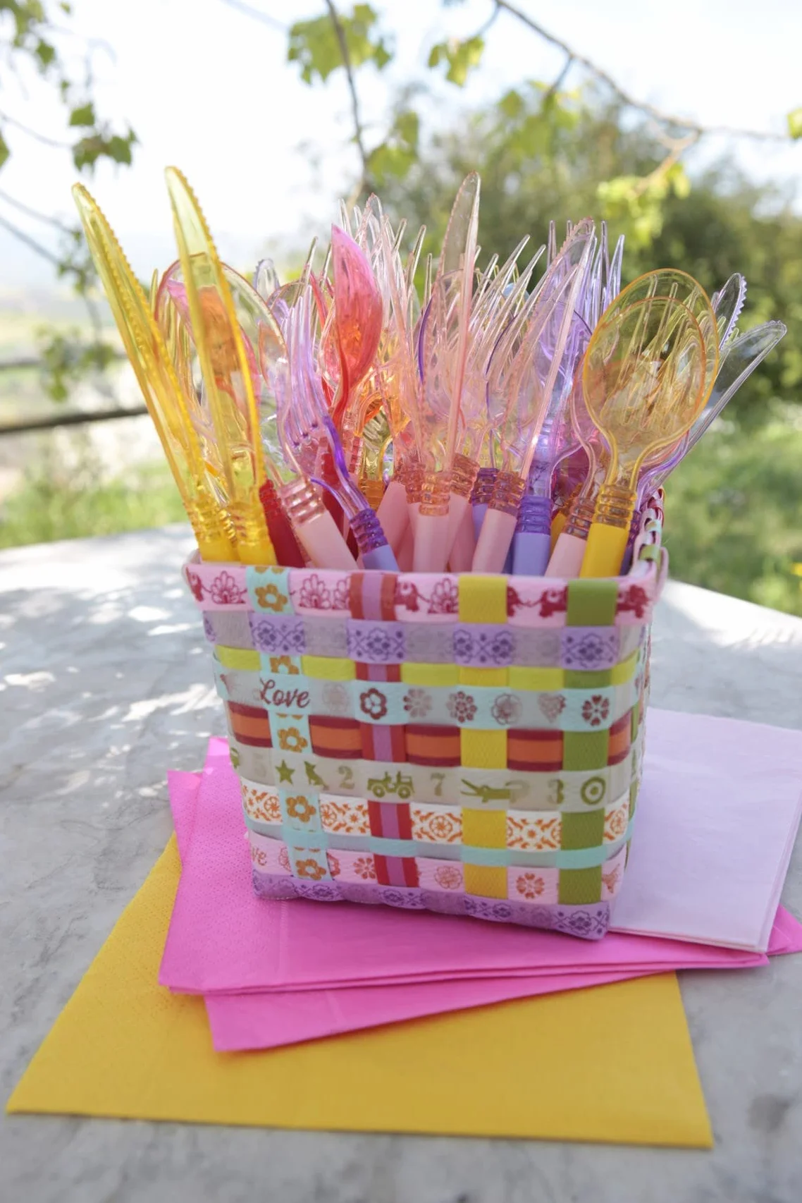 Coltelli di Plastica Clear Head Rosa 10 Pezzi