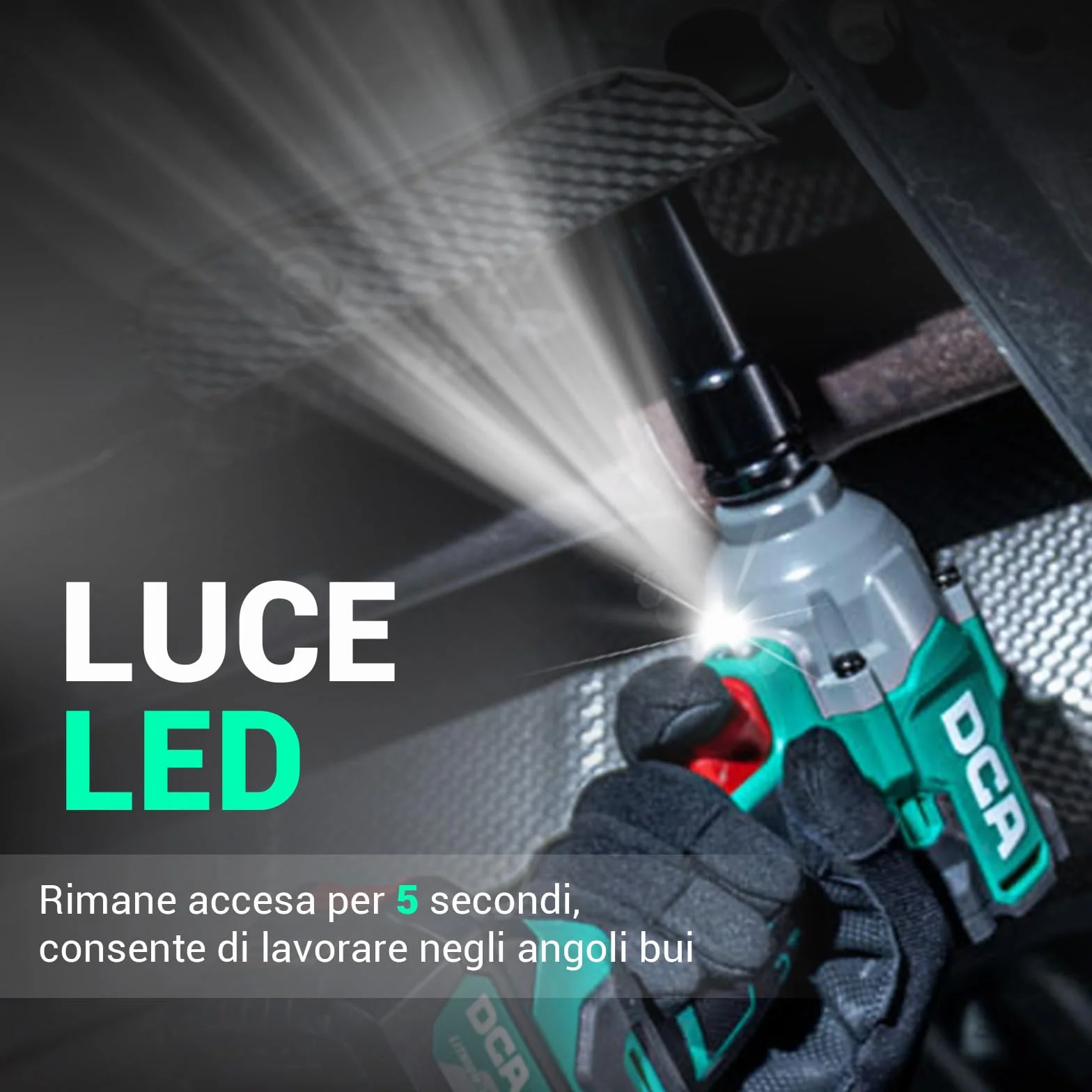 DCA Avvitatore a Impulsi Brushless 20V 682Nm 13mm 4000mAh 2 Batterie ADPB520