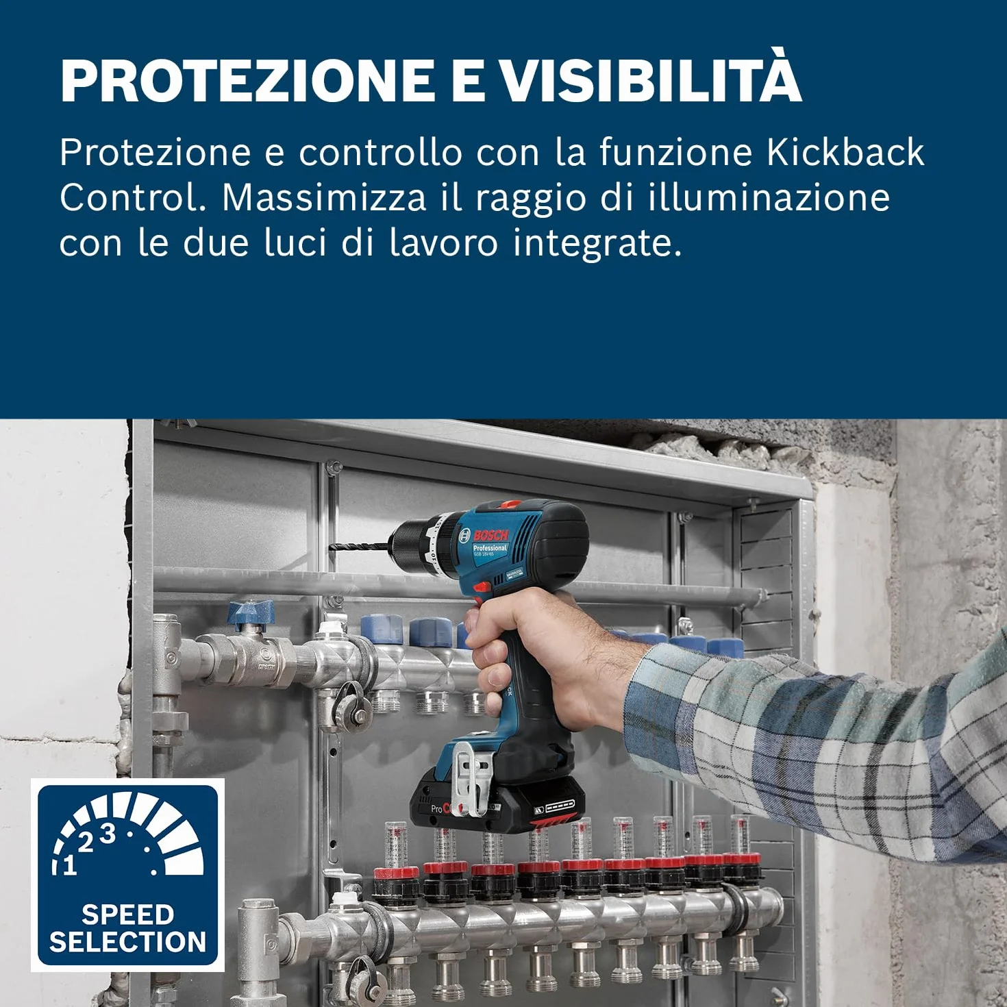 Bosch Professional 18V System Trapano-avvitatore a batteria GSB 18V-65 (motore brushless, lunghezza della testa 175, senza batteria/caricabatteria)