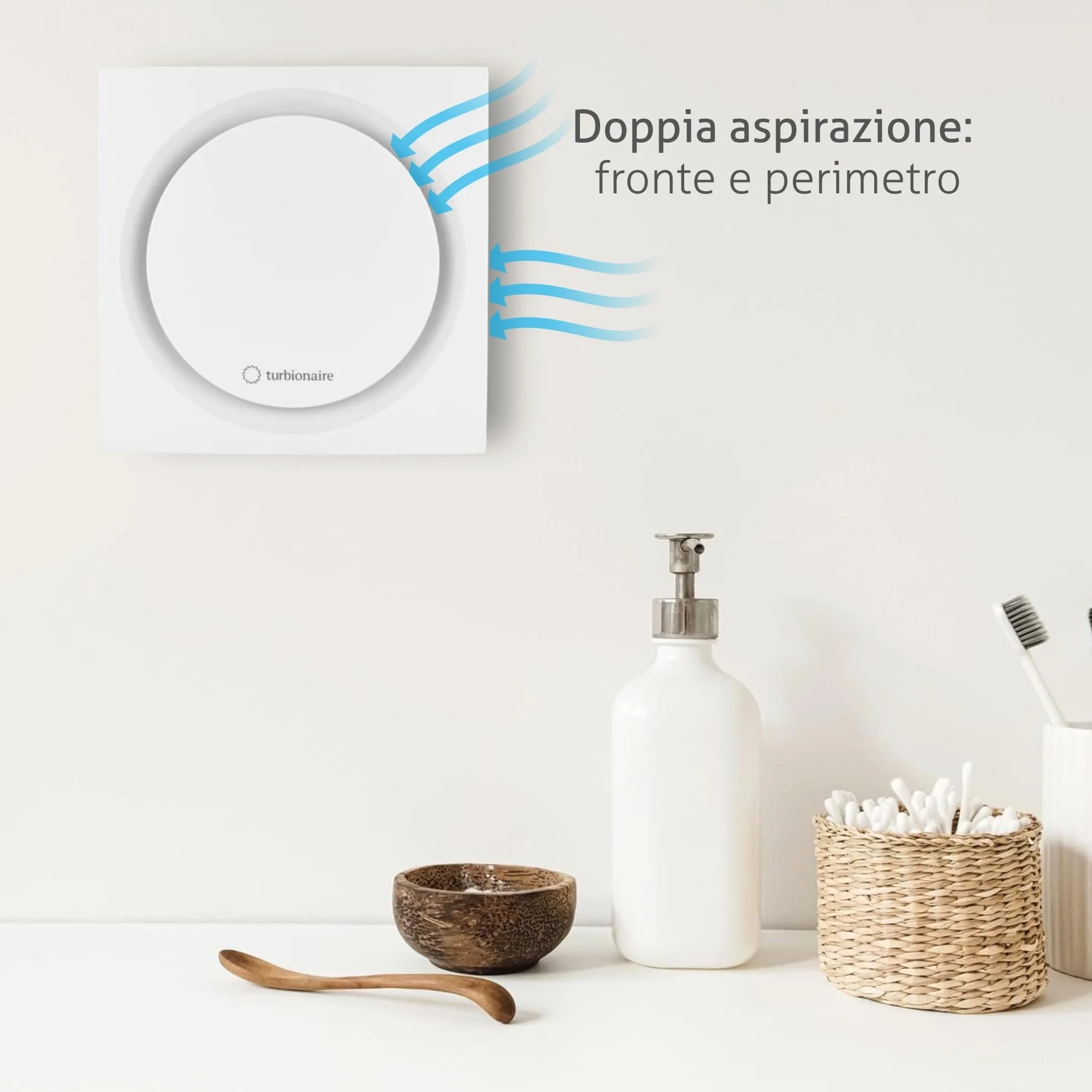Turbionaire RING 100 SW Aspiratore da bagno 100 mm IPX4 Bianco