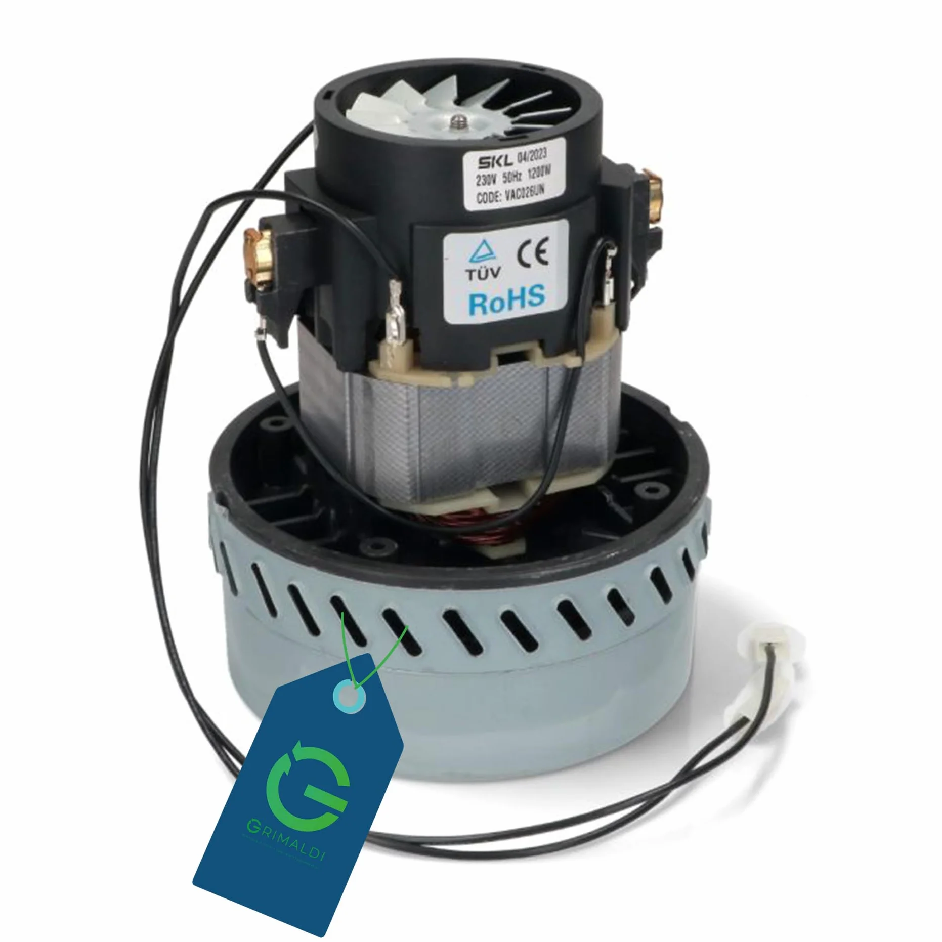 G GRIMALDI Motore Aspirapolvere 1200W Liquidi Bidoni Industriale Bistadio Autolavaggi H032