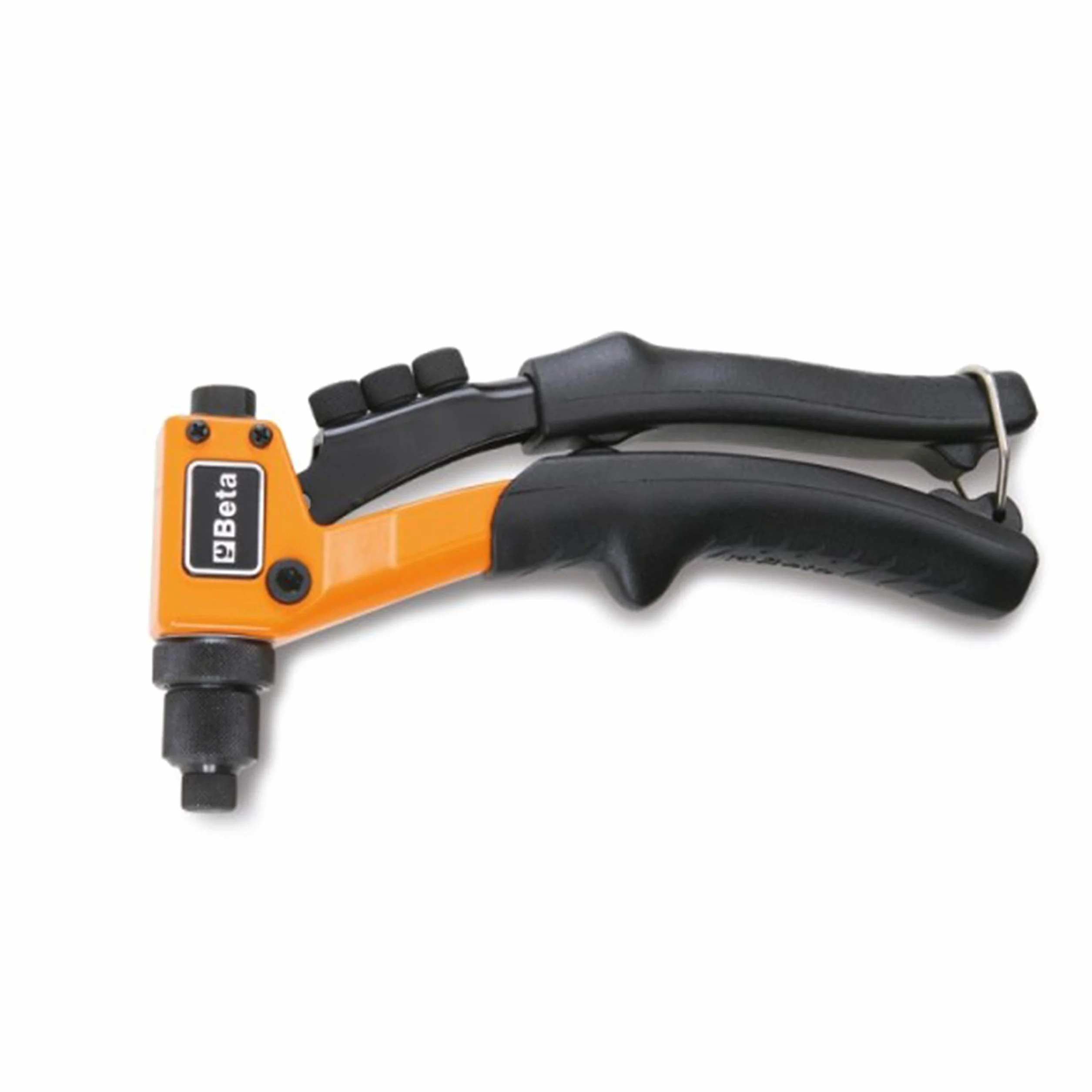 BETA - Rivettatrice Ultra Compatta Professionale con Regolazione Sforzo, Manuale con 4 Testine Intercambiabili, Sistema 3 Griffe per Presa Rivetto, per Alluminio Acciaio Inox, 200 mm, 1741U