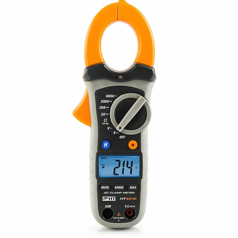 HT4010 Pinza Amperometrica Tester Digitale Led per misure di corrente fino a 600A CAT III HP004010