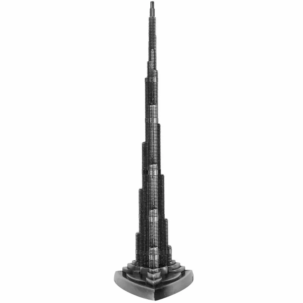 Burj Khalifa Tower Model Metal Miniature Dubai Desktop Decor