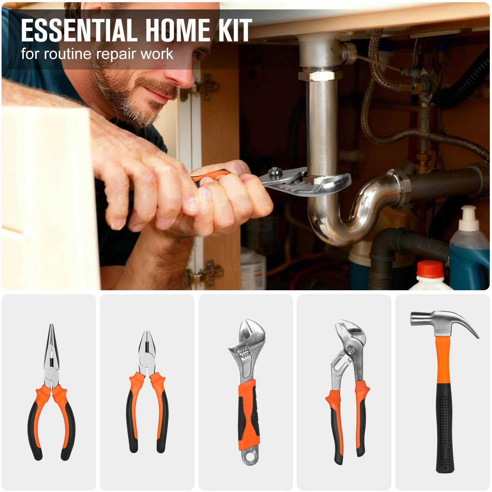 GALAX PRO Cassetta Attrezzi Completa 160 Pezzi Kit Utensili Manuali con Cacciaviti Cricchetto Pinze