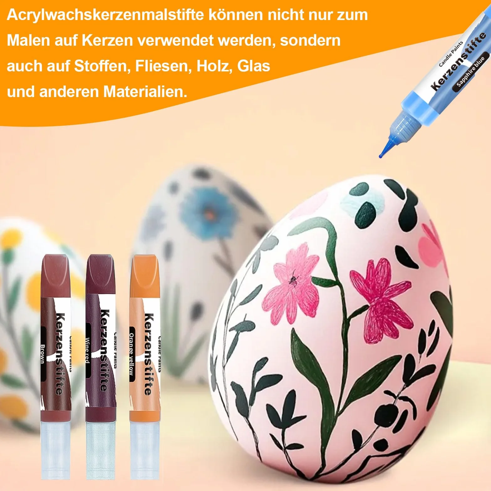 Set 24 Pastelli a Cera per Candele, Kit Coloranti 10 ml, Fai da Te, Colori Luminosi