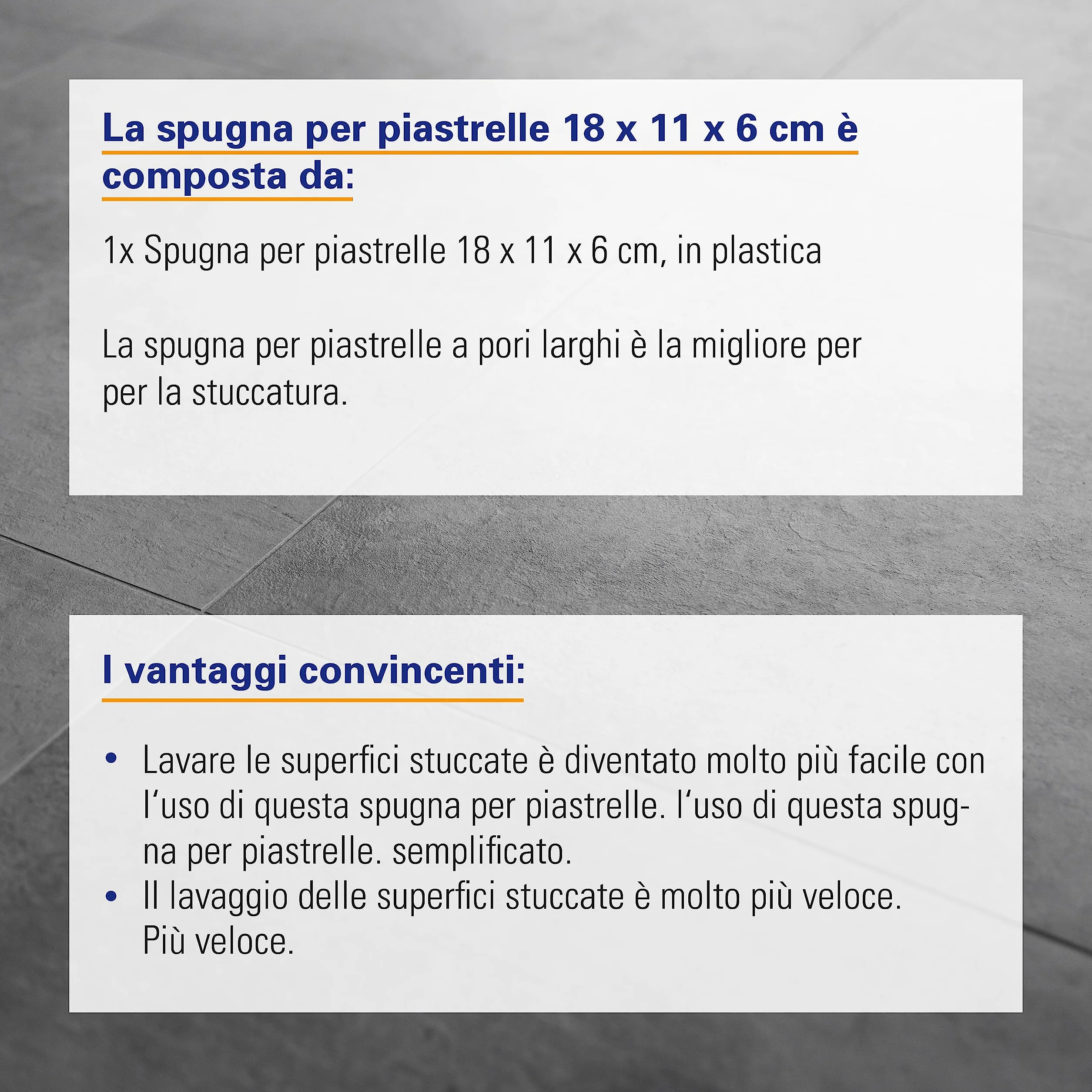 Karl Dahm Spugna per Piastrelle 18x11x6cm I Spugna Sintetica per un Lavaggio Perfetto di Superfici Stuccate I Facile Stuccatura delle Piastrelle con Attrezzi Professionali per Piastrellisti – 10234