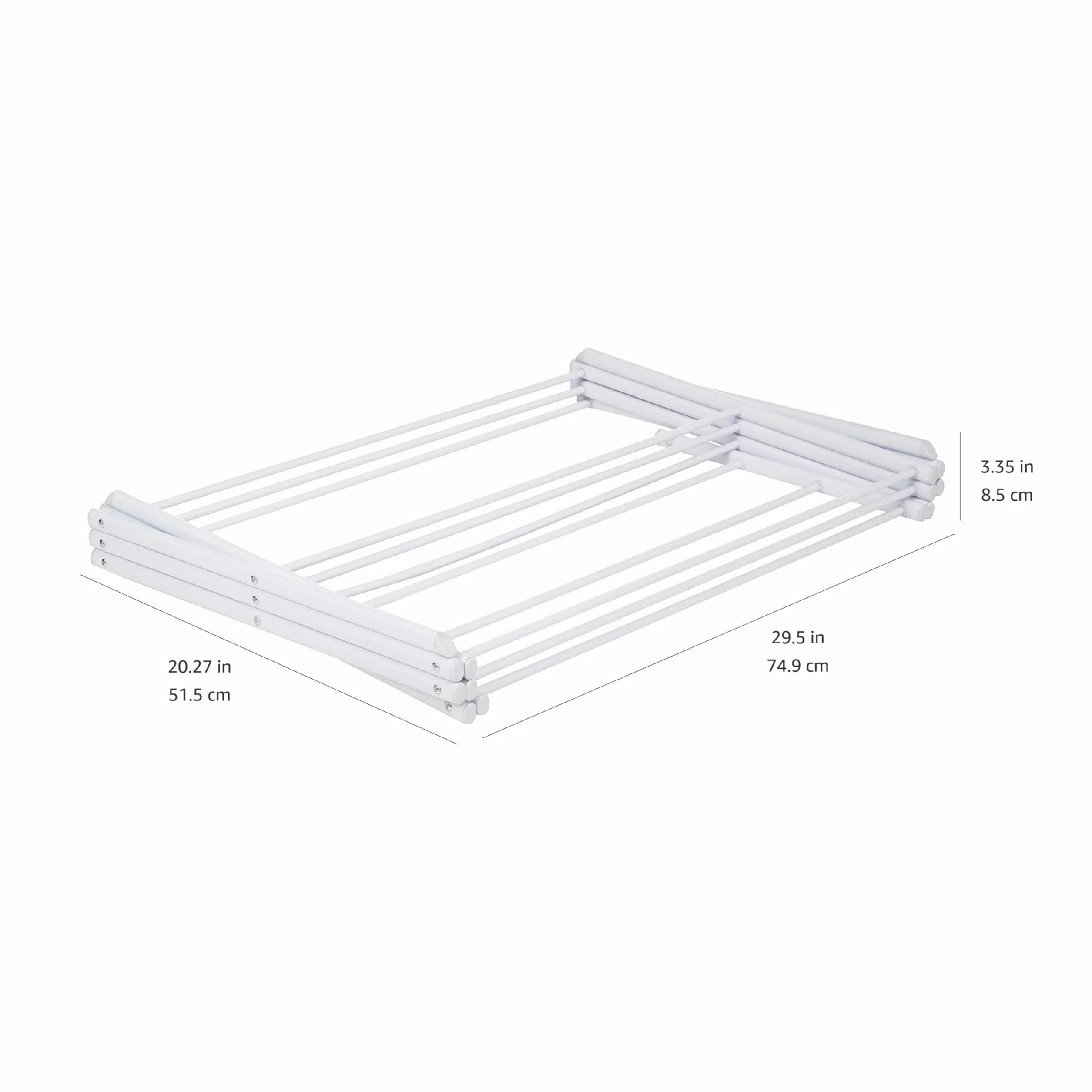 Amazon Basics Stendibiancheria pieghevole, 14.5" D x 29.5" W x 41.8" H, bianco.