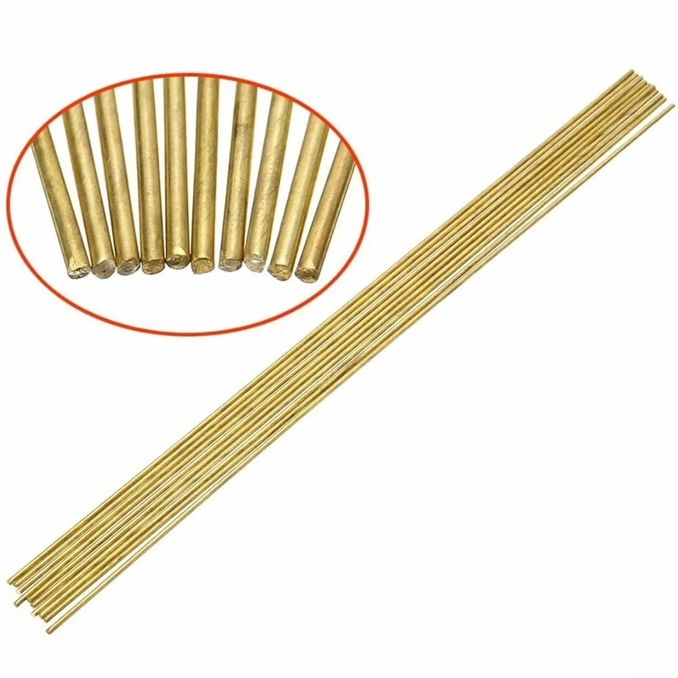 Bacchette di saldatura in ottone per giunzione rame-ferro, diametro 1,6 mm × lunghezza 250 mm, filo di riempimento per brasatura a bassa temperatura (20 pezzi), per saldatura ad arco di