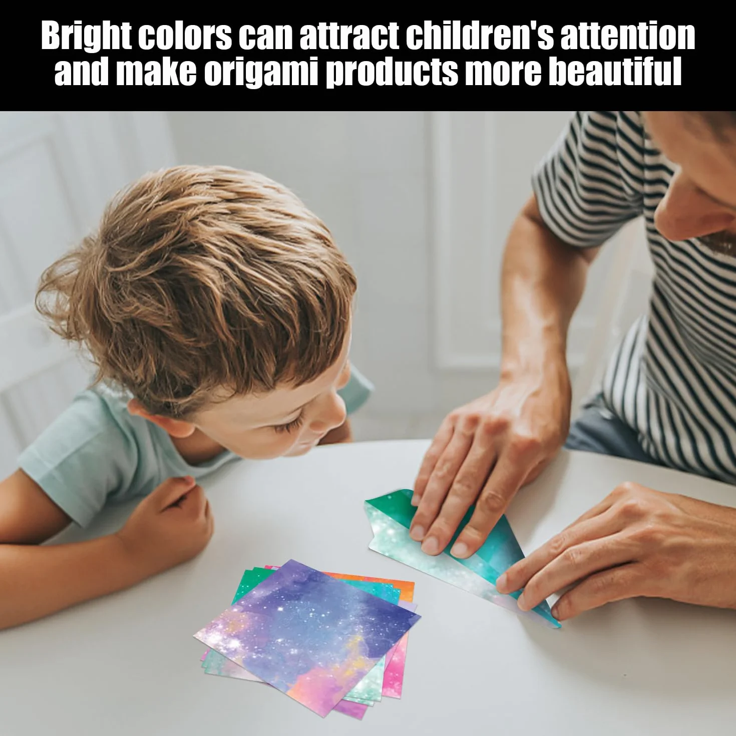 Origami Colorati con Cielo Stellato 400 Pezzi, Set Quadrati per Bambini Fai da Te
