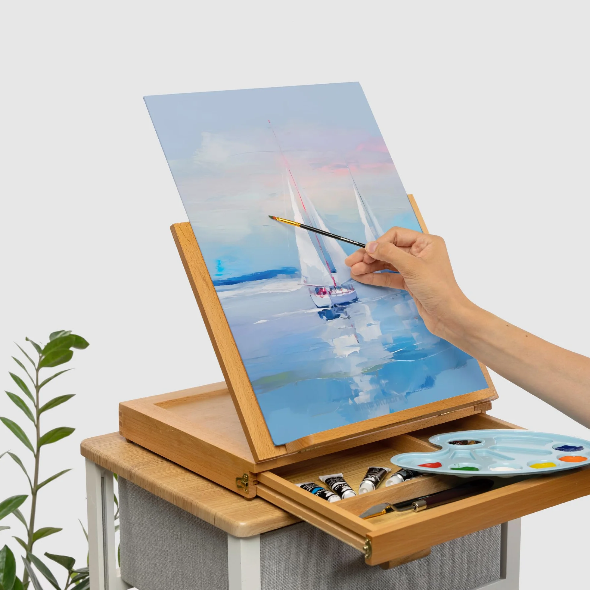 Zenacolor Set di 10 Tele per Dipingere - 100% Cotone Senza Acidi - Tela per Dipingere 24x30 cm - Tutti i Tipi di Pittura su Tela