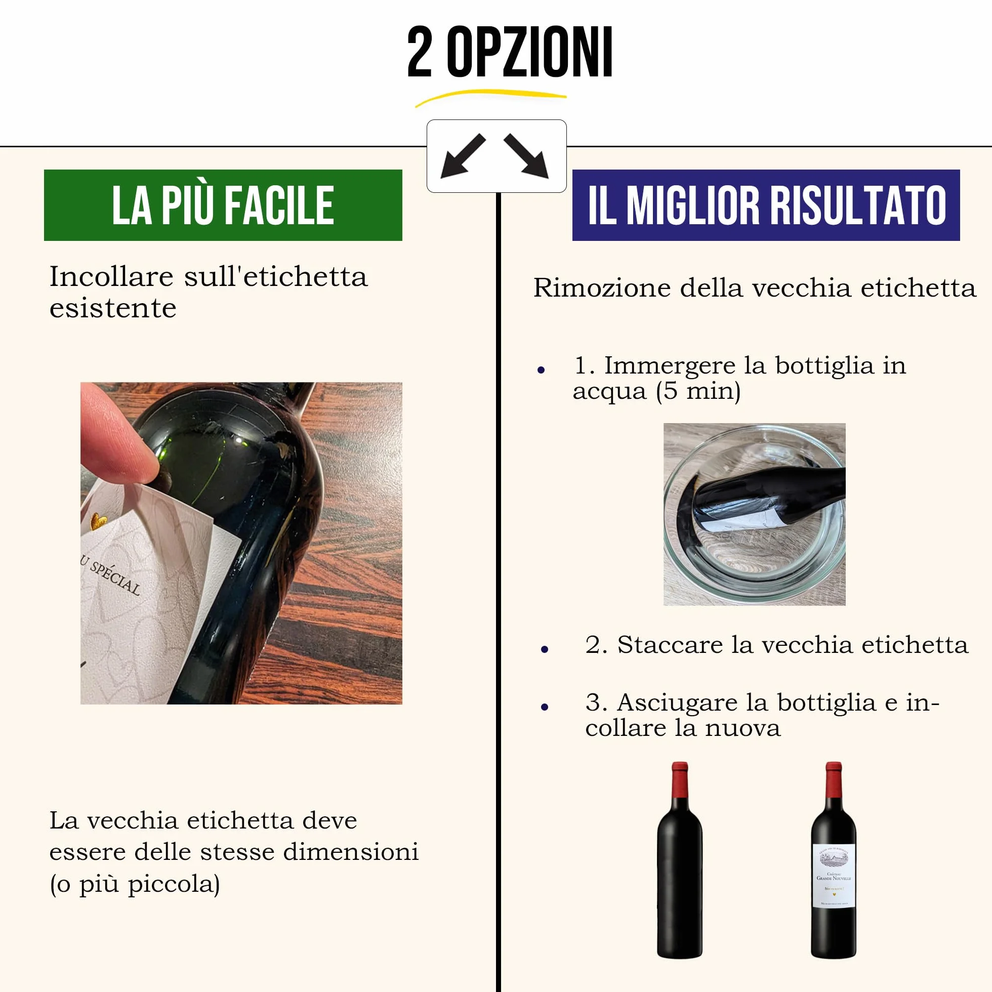 Set da 4 Etichette Bottiglia di Vino Annuncio Gravidanza "Château Grande Notizia" FunFest