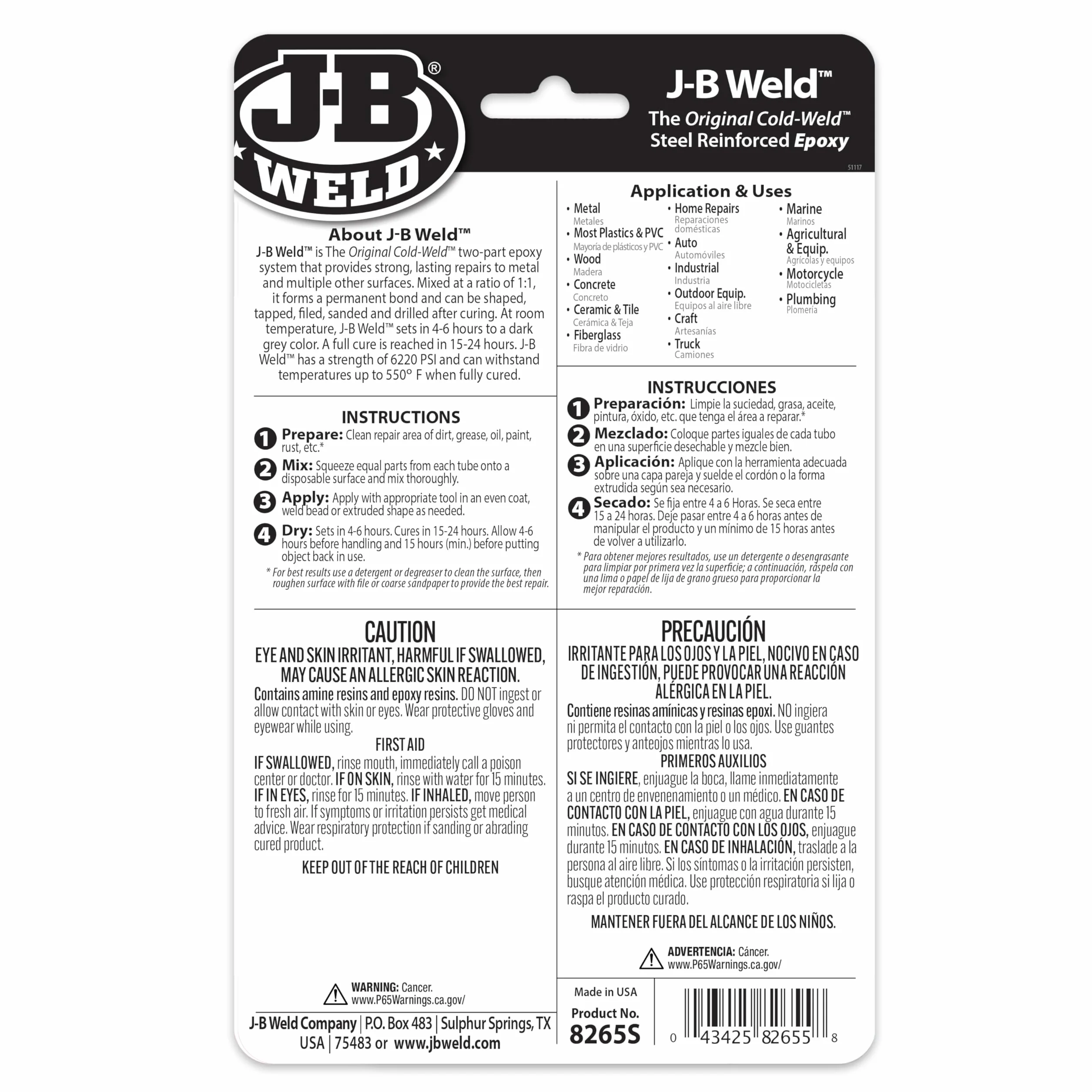 J-B Weld - Adesivo epossidico