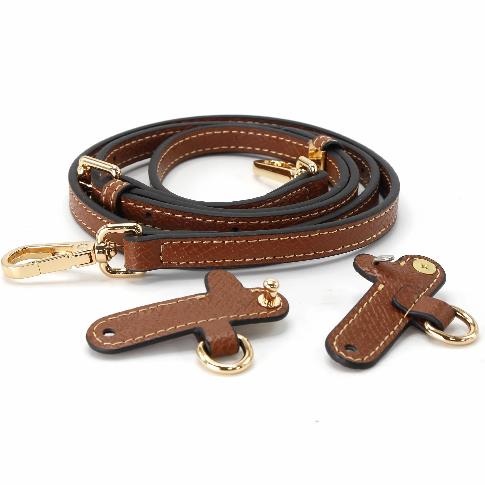 Tracolla in pelle per borsetta, terracotta/nude/tortora/blu navy