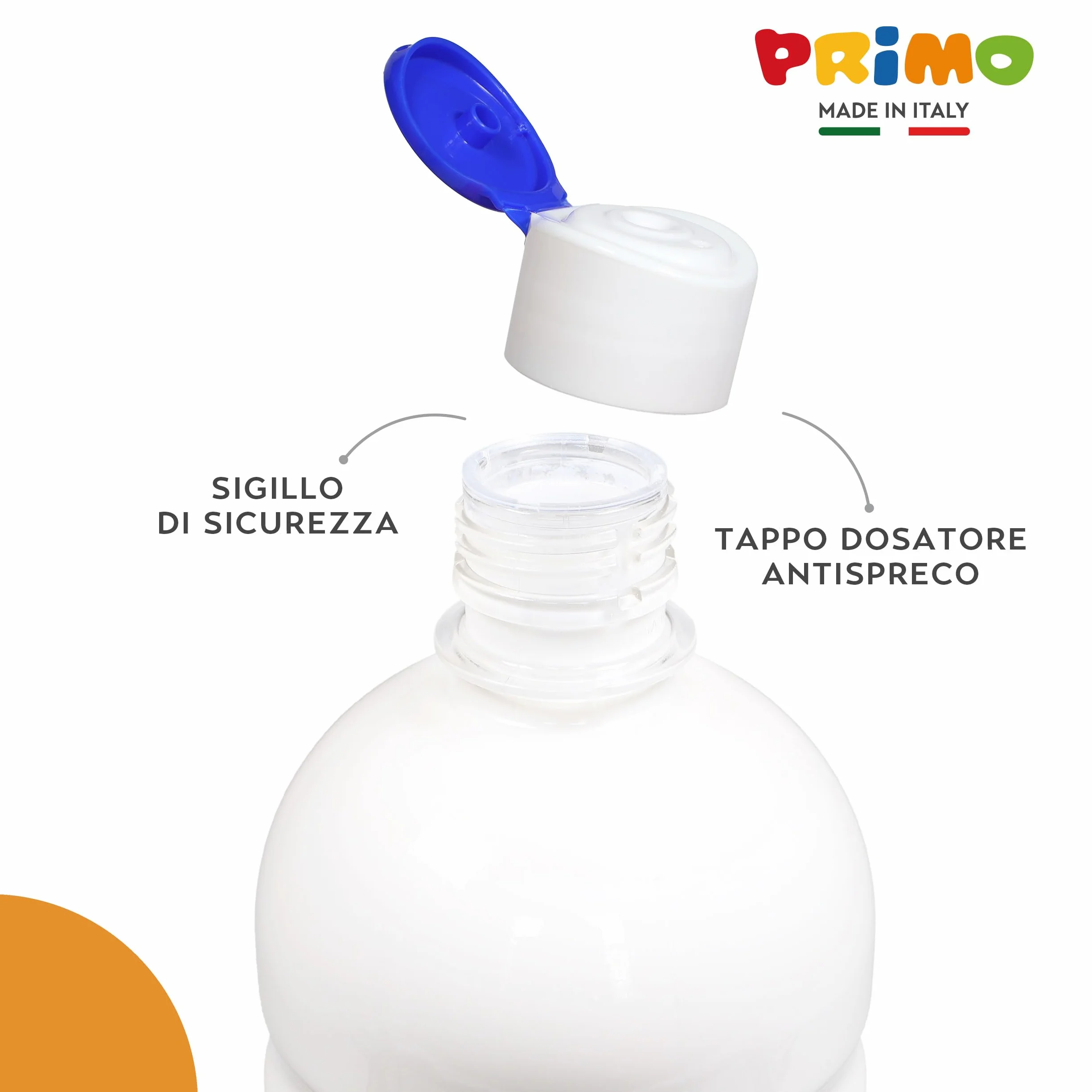 PRIMO - Colla Vinilica Fissante, Bottiglia 1kg con Tappo Dosatore Ideale come Colla per Tessuti Carta Legno Altro, Prodotto Cartoleria e Cose per la Scuola per Incollare Lavoretti Creativi e Decoupage