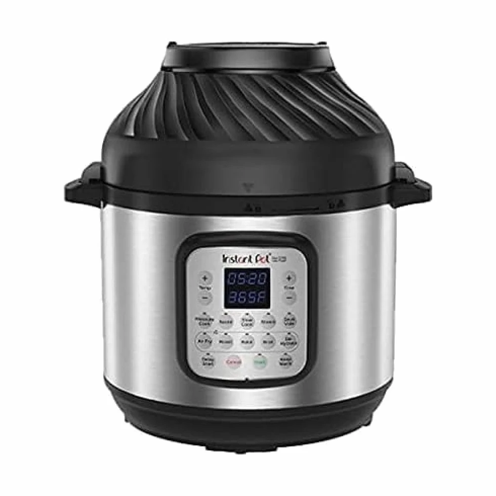 Instant Pot Duo Crisp + Hot Air Fryer 11-in-1 Electric Multi-Cooker 5.7 L - Pressure Cooker, Air Fryer, Slow Cooker, Steamer, Sous Vide Device, Dehydrator with Grill, Keep Warm and Baking Function