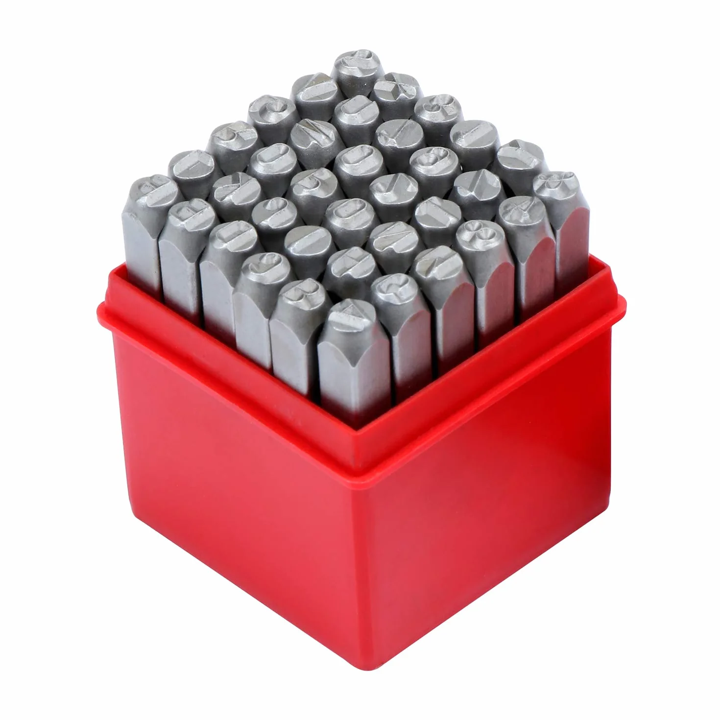 Lettere e Numeri Kit di punzoni, Set di punzoni per incisione caratteri alfabetici (36PCS, 6MM)