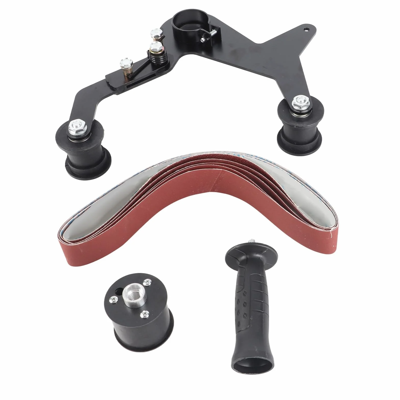 Mini Levigatrice a Nastro per Tubi in Acciaio Inossidabile, Lega di Alluminio, Lucidatura Metallo, Include 5 Nastri Abrasivi