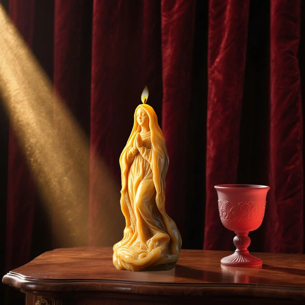 Stampi in Silicone per Statuette Religiose, 3D Stampo per Candele per Pasqua, Stampi per Decorazioni per la Casa e Creazione di Candela Fai Da Te, Decorazione di Torte e Sapone