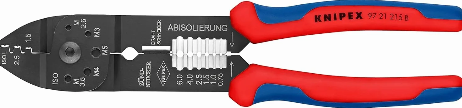 KNIPEX Pinza per capicorda verniciata nera con impugnature multicomponente 230 mm, 97 21 215 B