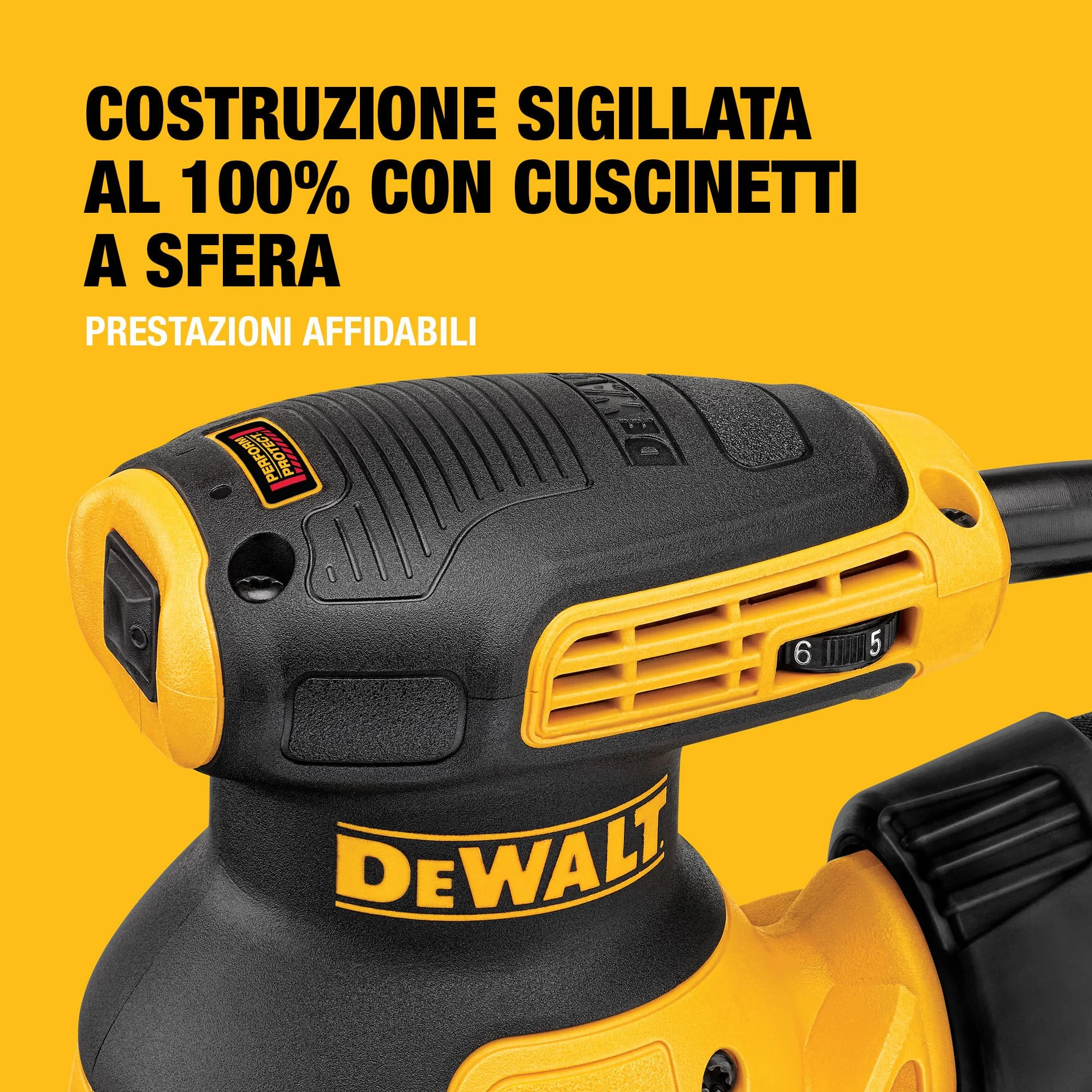 DEWALT DWE6423-QS Levigatrice rotorbitale 126 mm