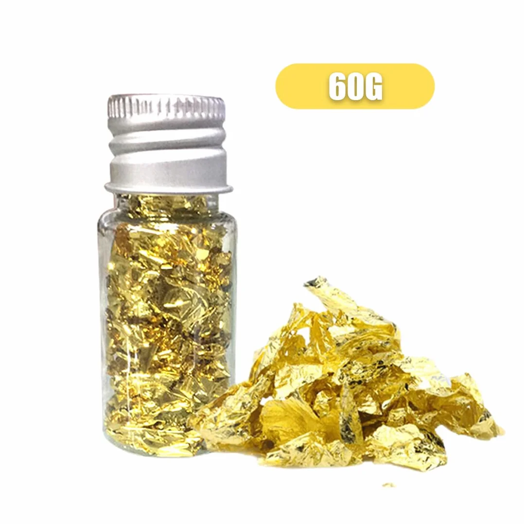 3 Bottiglie Oro Commestibile Oro Alimentare Scaglie di Foglia d'oro Raffinata Perfette per la Decorazione di Torta Dessert Alimentari Vino Bevande Maschere Manicure