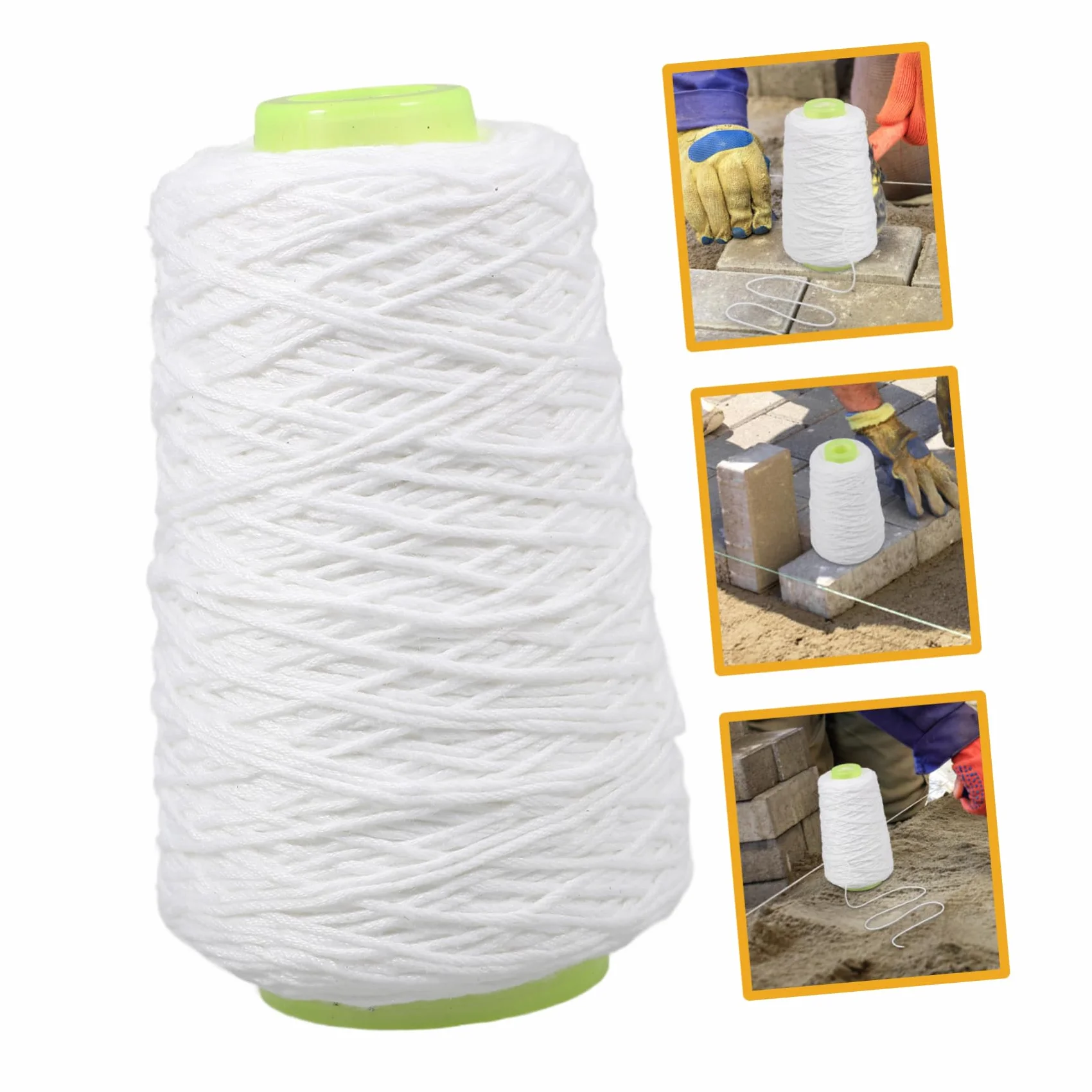 Uonlytech Filo di Muratura in Cotone Resistente alla Corrosione, Versatile e Bianco, per Layout in Cantiere e Lavori di Falegnameria