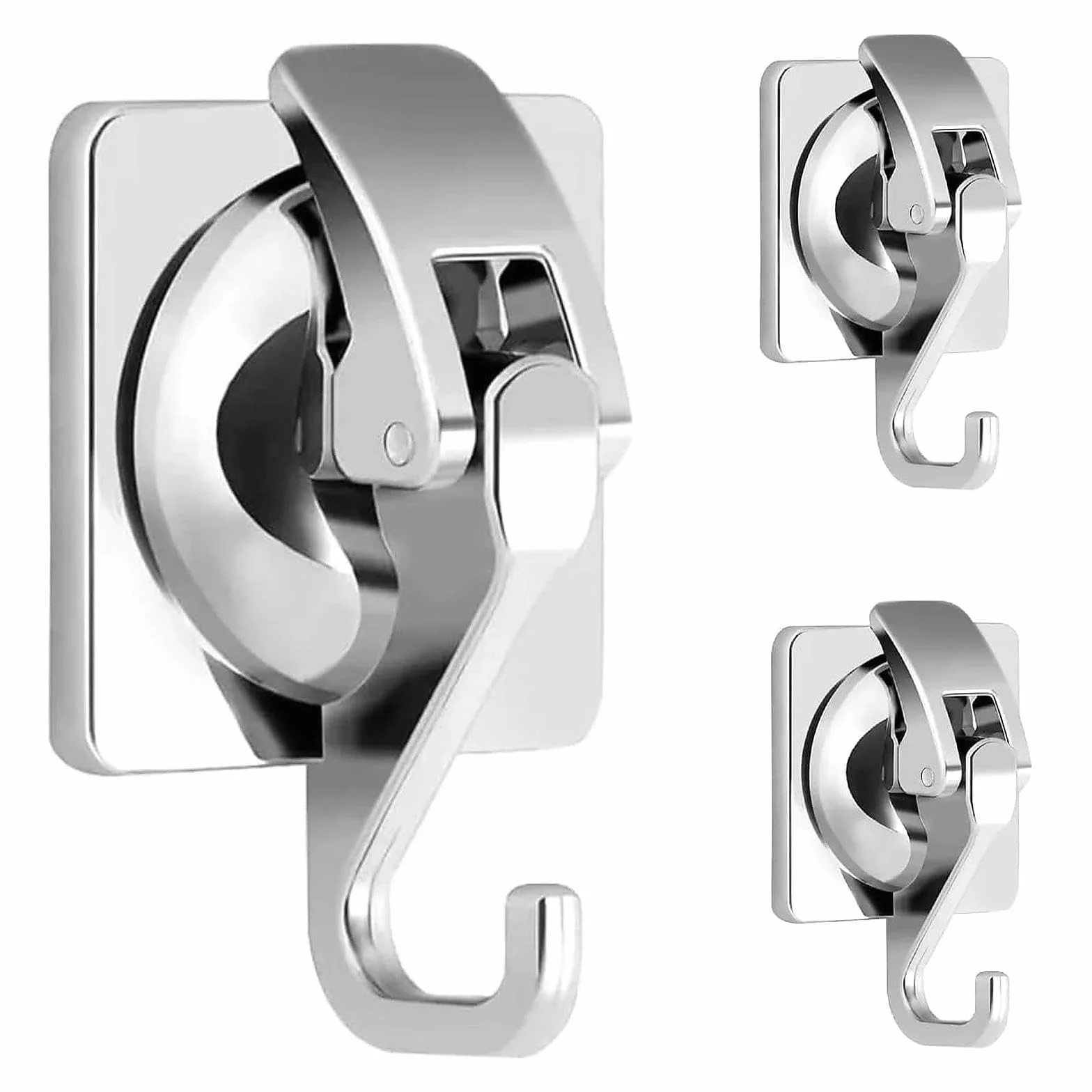 Ganci a Ventosa per Bagno Resistenti, 3 Pezzi Gancio Ventosa Forte Senza Foratura Ganci Muro per Appendere Porta Ventosa Ganci Portasciugamani con Ventosa Ganci per Asciugamani Ventosa Doccia Cucina
