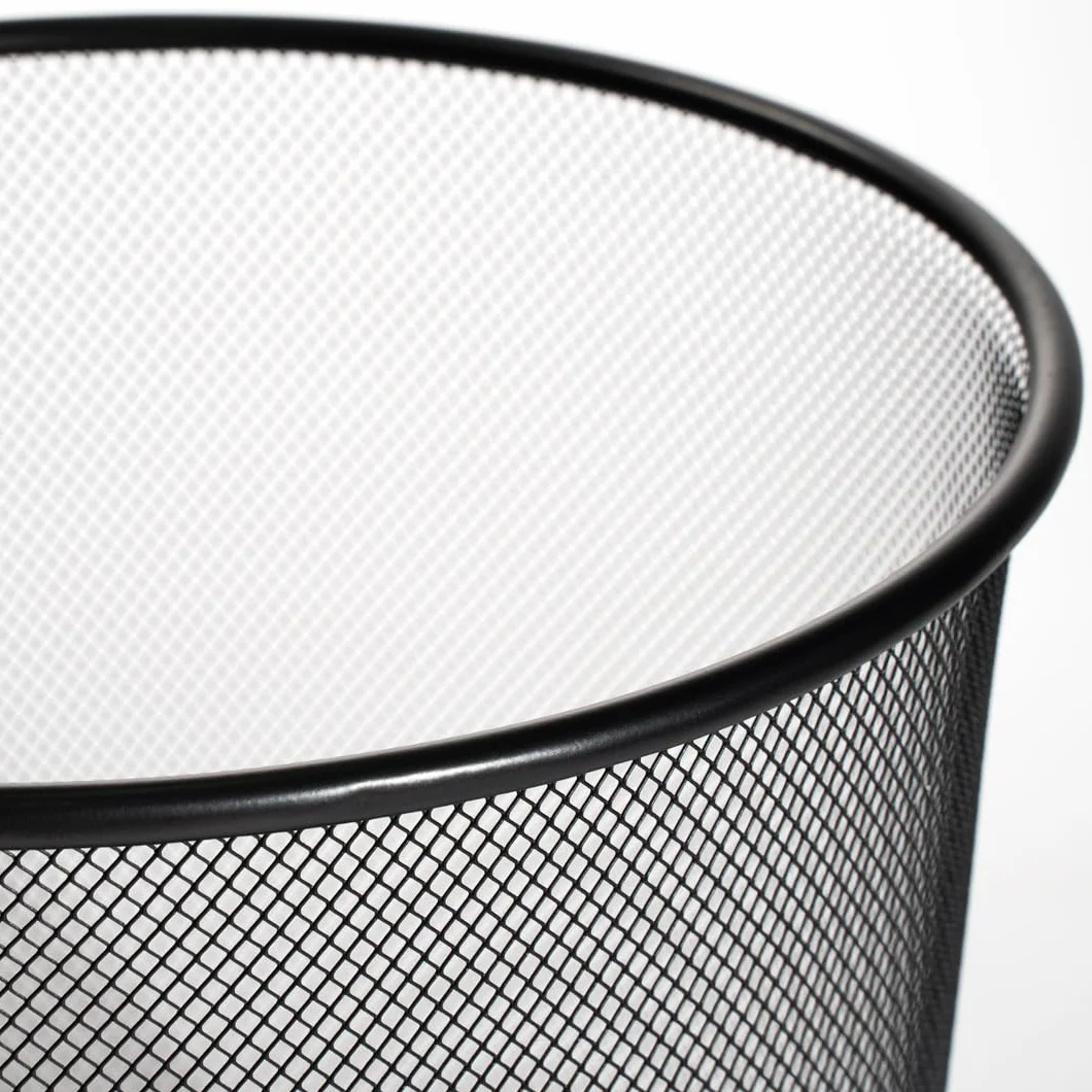 Danieli - Cestino Gettacarte in Rete Metallica per Ufficio e Scrivania. Pattumiera con Rete Nera per Arredamento Interno. Cestino Nero da 15 L Perfetto per Arredo Interno. Kit da 5 Unità.