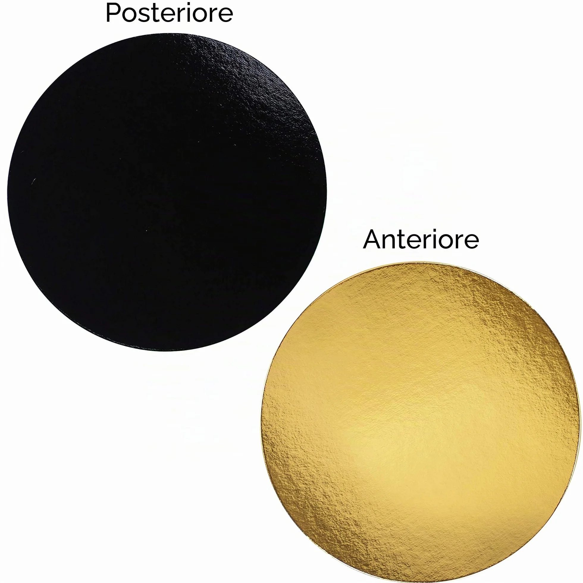 Set di 10 supporti per torte in scatole Oro/Nero 30 cm