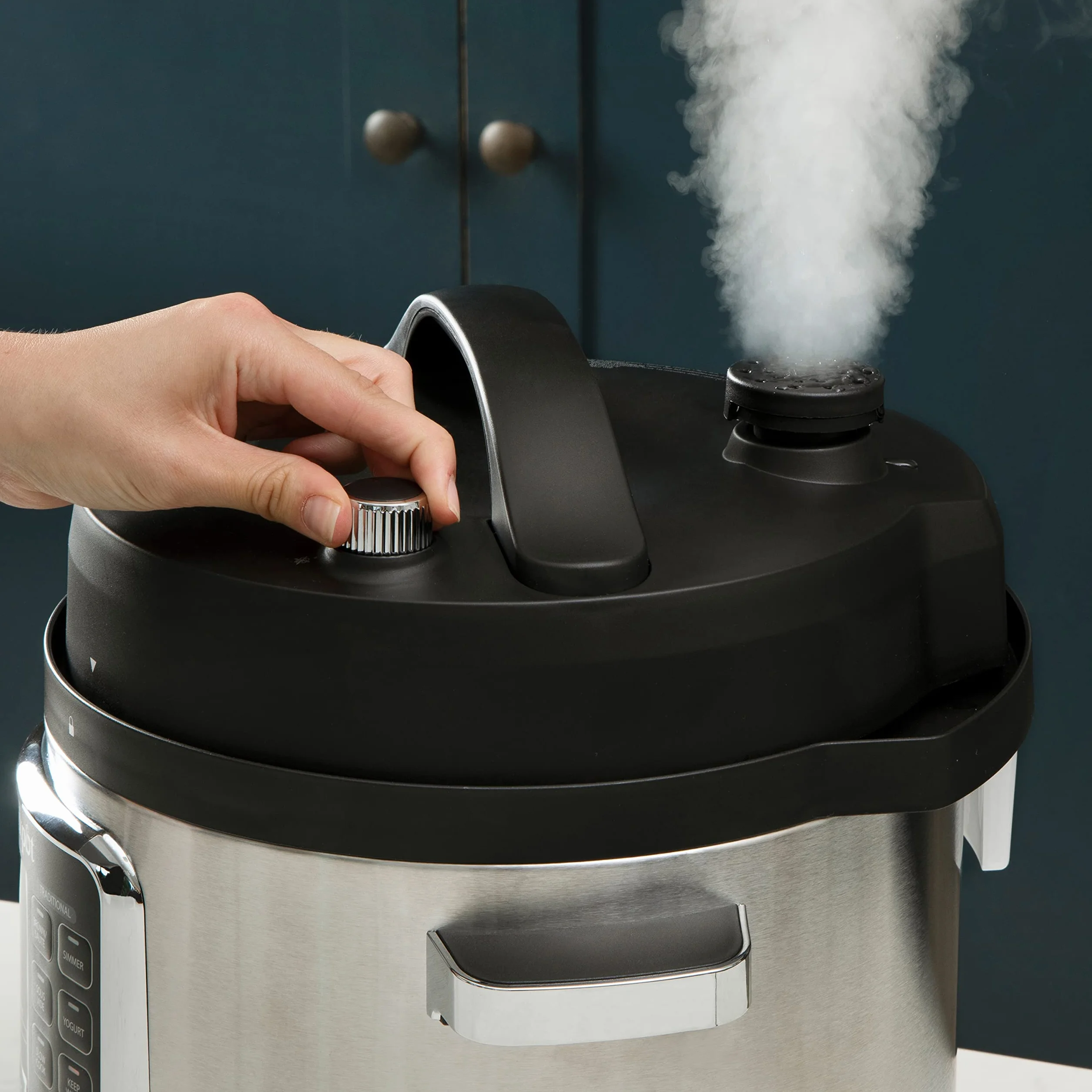 Crock-pot TURBO Express MultiCooker 5.6l, 6 Persone,Programmabile,14 funzioni pre-impostate,Cottura a Pressione, Vapore,Slow Cooker,Rosolatura,Sous Vide,Bollitura,Sterilizzazione,Yogurt,1400W,Argento