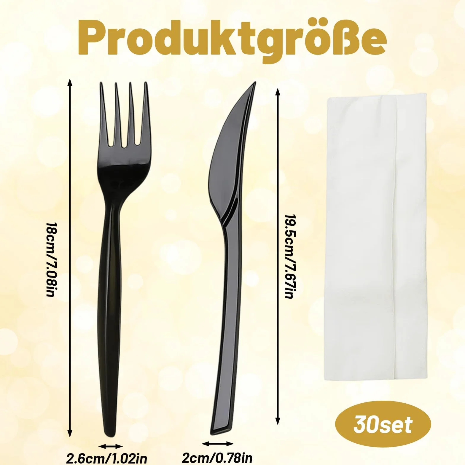 Set di posate in plastica 90 pezzi forchette coltelli tovaglioli di carta per feste