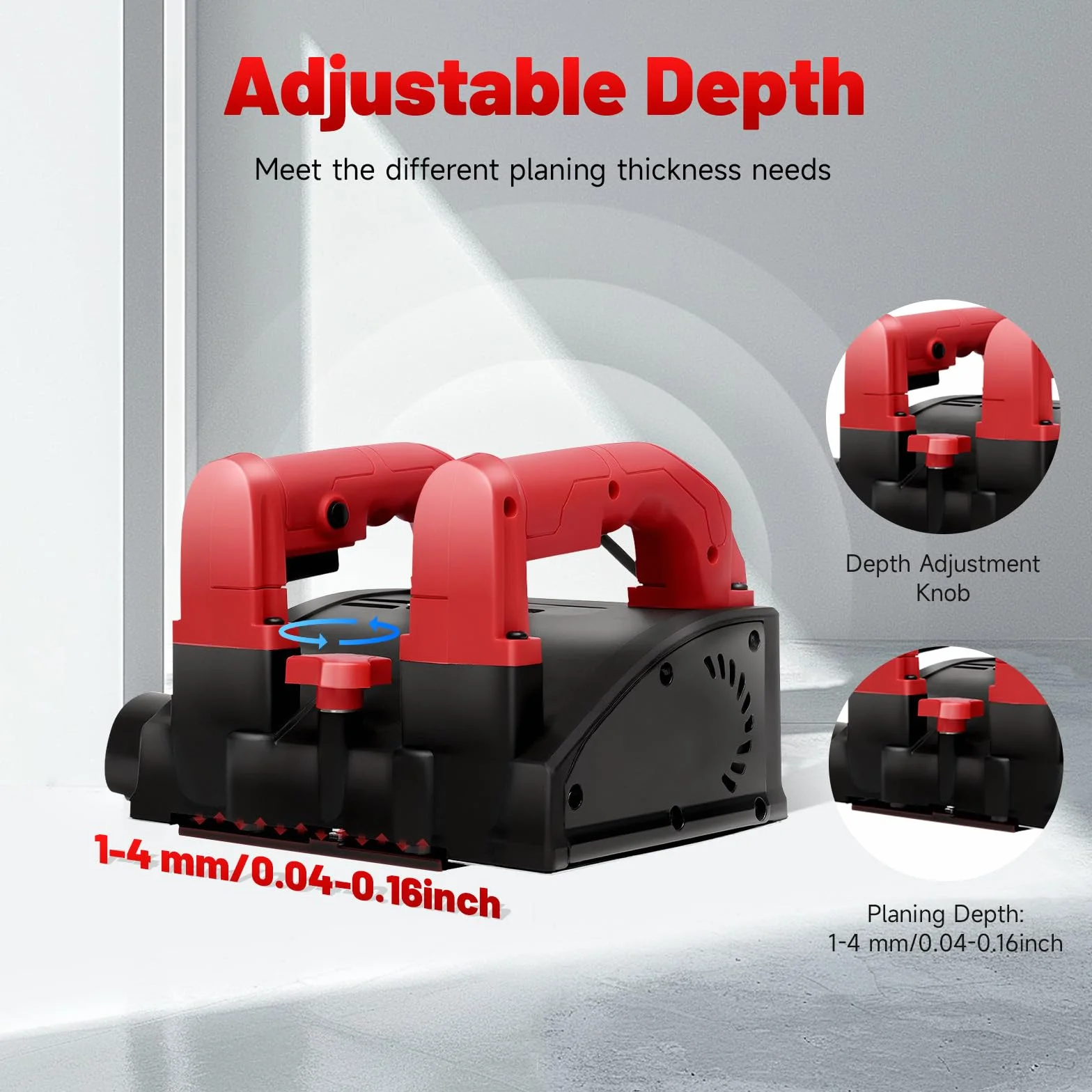 Piallatrice da parete e fresa per calcestruzzo, 1200 W, elettrica – Fresa per ristrutturazione con profondità di lavoro regolabile di 1 – 4 mm, 4000 giri/min, fresa per intonaco, fresa per muri