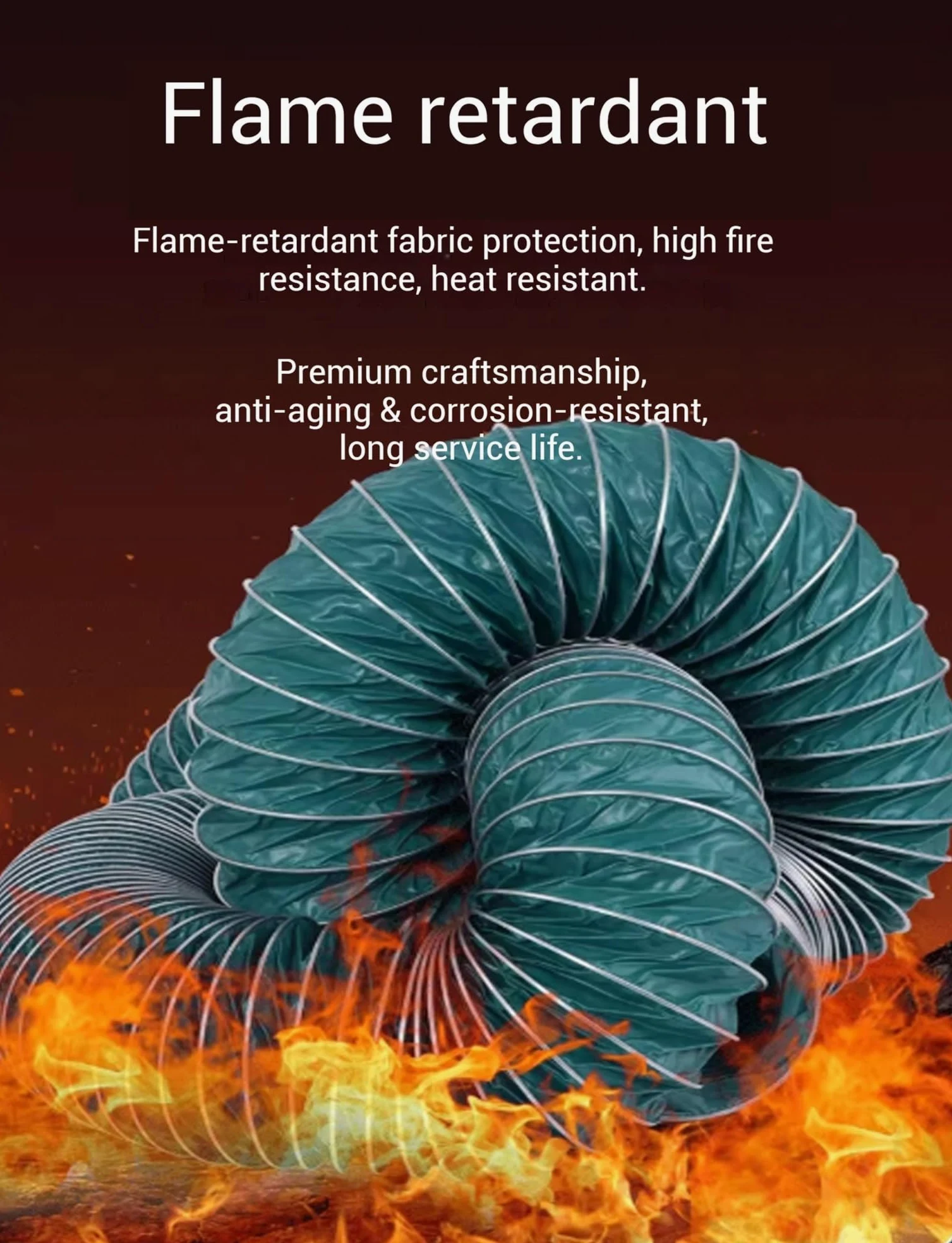 Tubo flessibile per ventilazione e aerazione, 10 m, ad alto flusso d'aria, leggero, per officine e serre