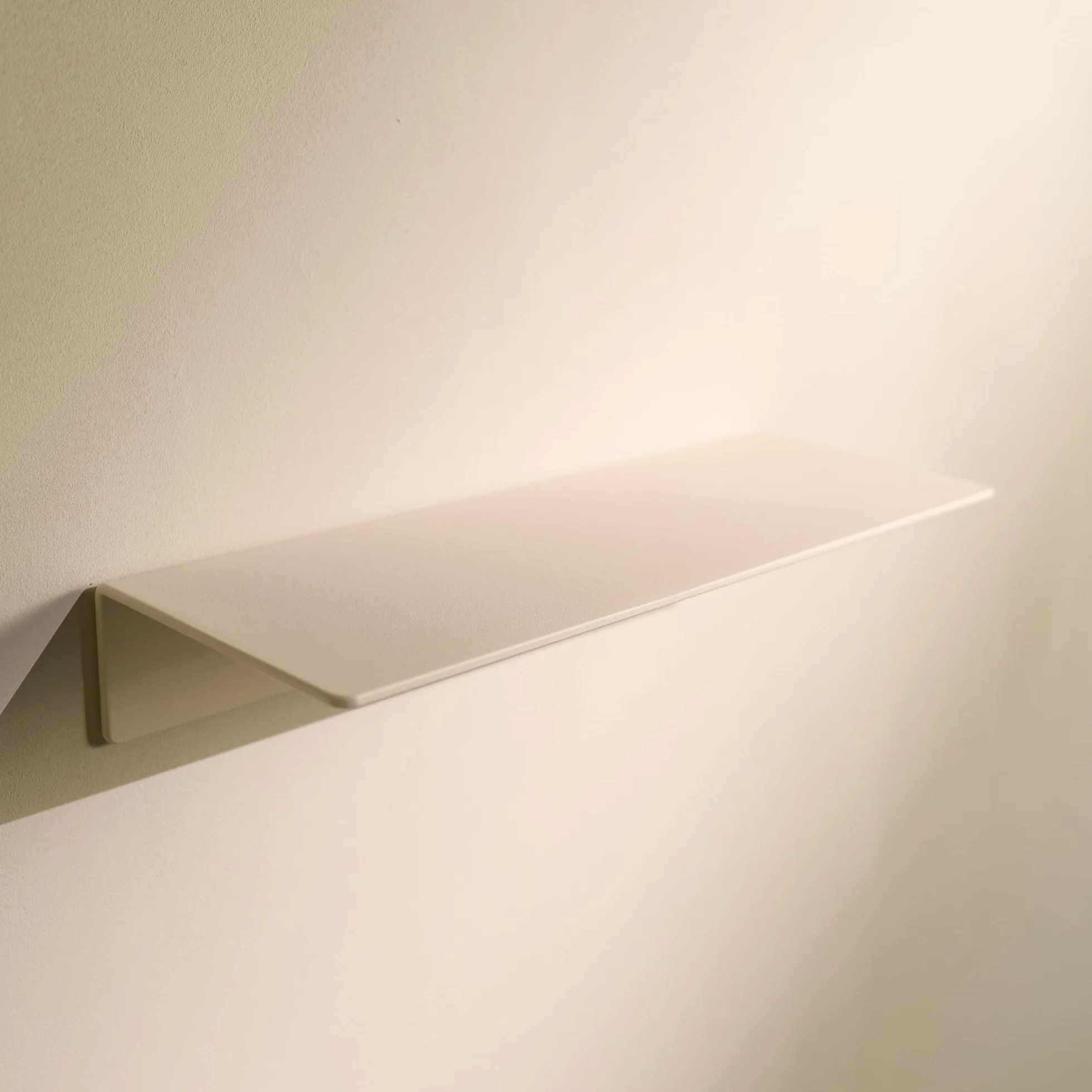 Design Amburgo | Mensola da bagno | Ripiano senza forare (Bianco satinato, 30 cm)
