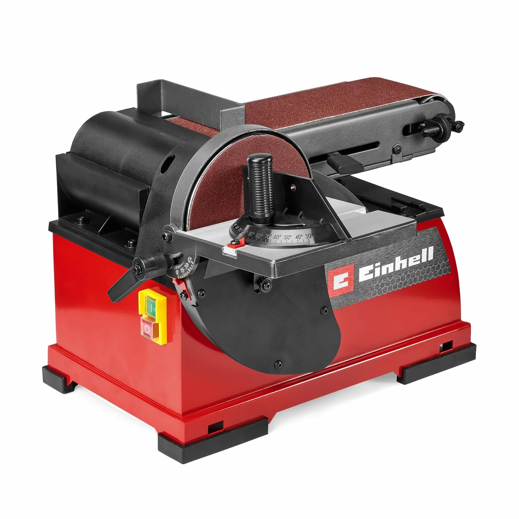 Einhell Levigatrice a disco a nastro TE-US 400 (400 W, Ø 150 mm disco abrasivo, 100 x 914 mm nastro abrasivo, 348 m/min max. Velocità del nastro abrasivo, compresi gli accessori)