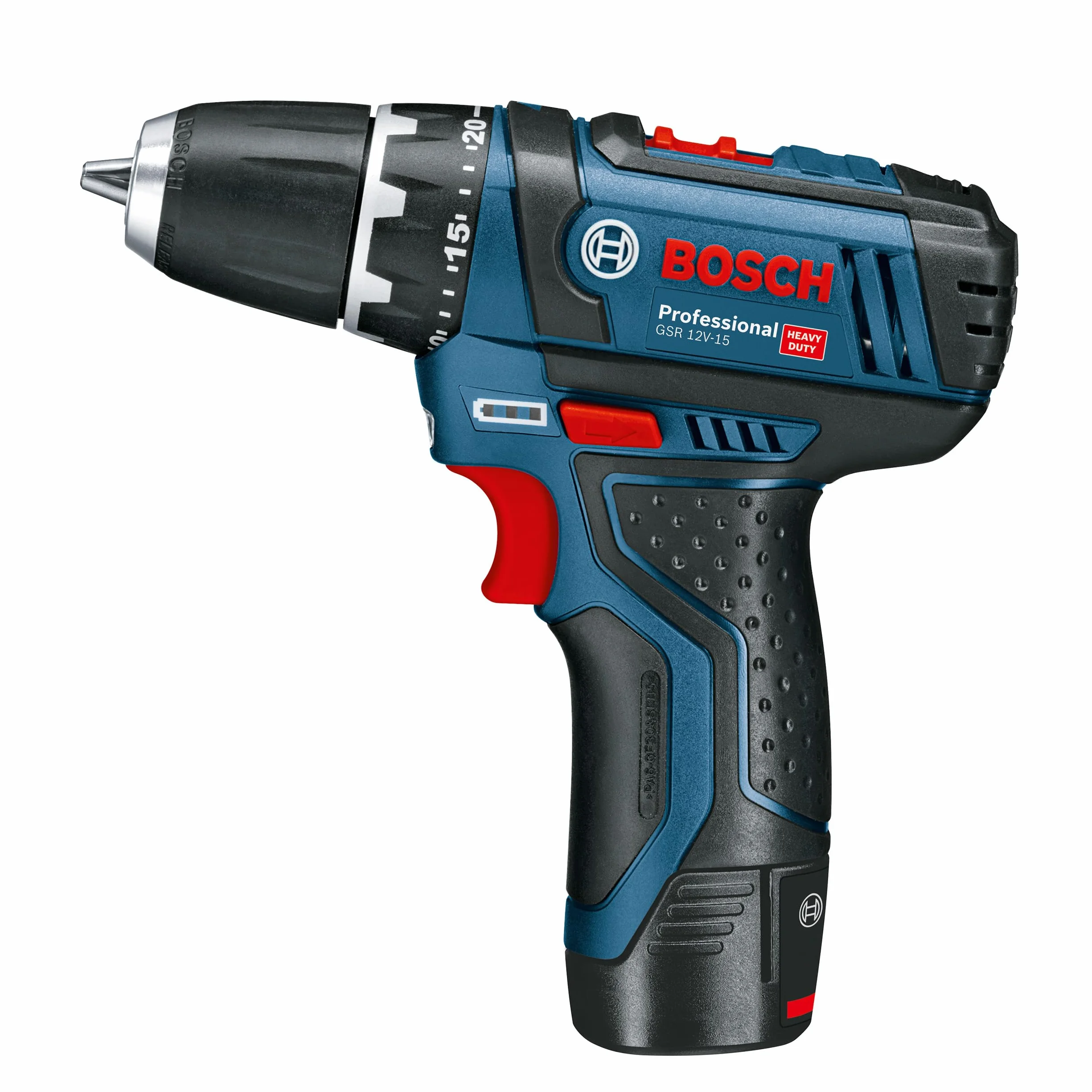 Bosch Professional Sistema 12V Trapano Avvitatore GSR 12V-15, Incl. Batteria 2x2.0 + Caricabatterie, Set Accessori 39 Pz., In Borsa, Amazon Exclusive Set