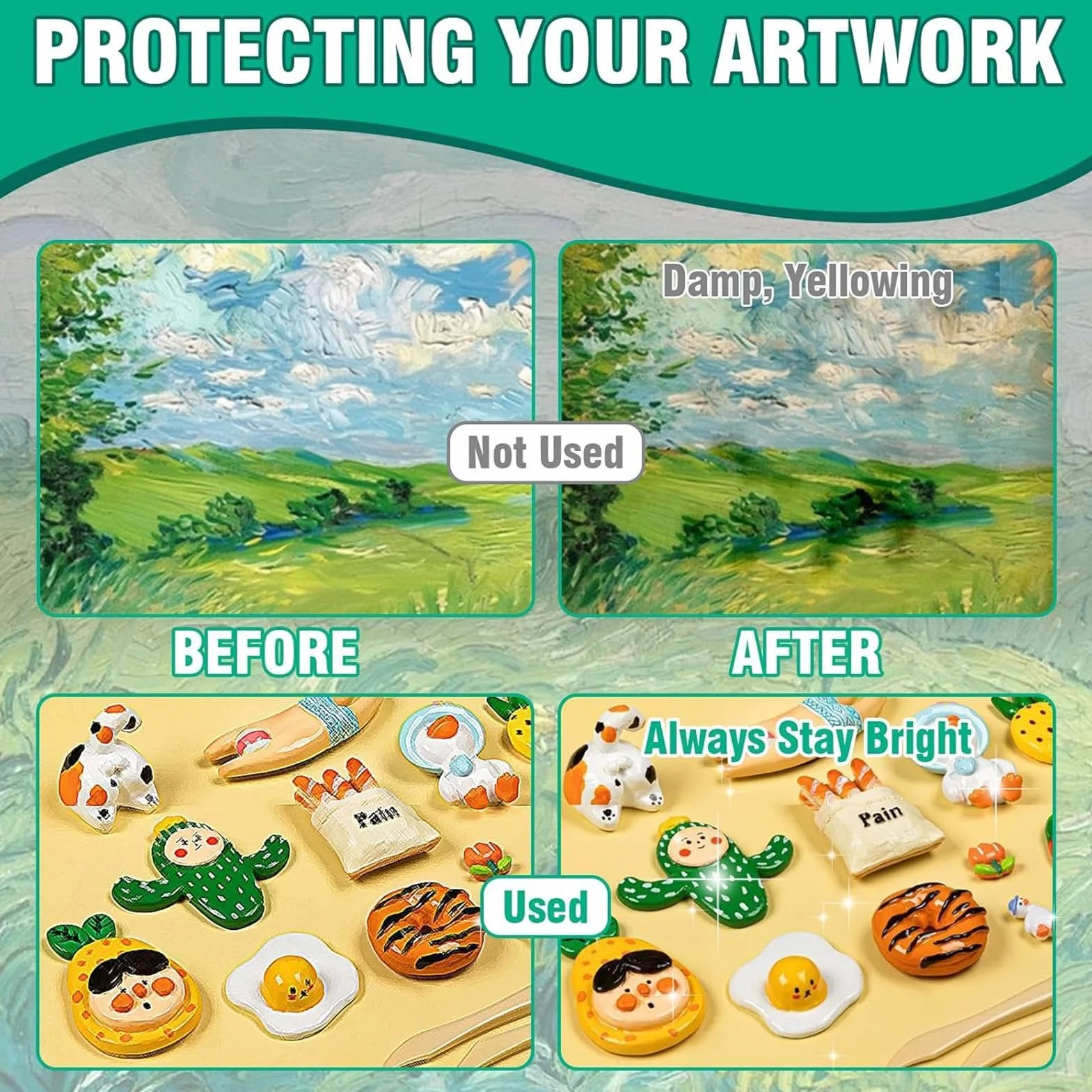 Vernice per argilla ad asciugatura all'aria, Vernice per ceramiche di argilla asciutta, Vernice lucida per PolymerClay e Air Dry Clay, Air Dry Clay Glaze Clay Gloss, Stone Modeling Clay Polish, per