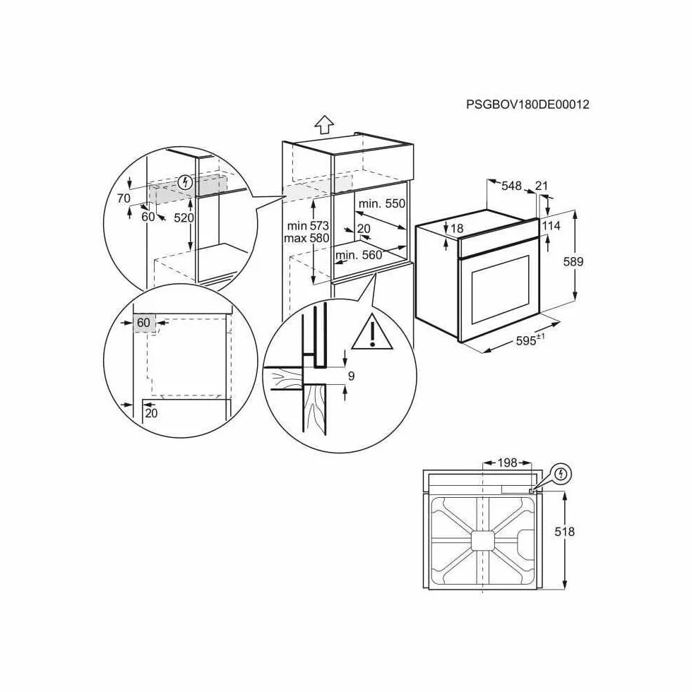 Electrolux EOC5H40X Forno a Vapore SteamCrisp da incasso 72 L 2780 W Inox Classe A