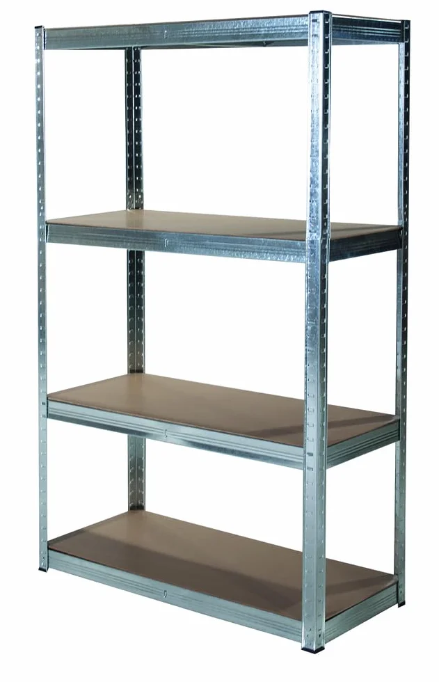 VERDELOOK | Scaffale in Metallo Zincato con 4 Ripiani in MDF 80x40x160 cm, Scaffalatura Modulare Multiuso, Portata 150 kg per Ripiano, Montaggio ad Incastro, Ideale per Garage, Cantina e Ripostiglio