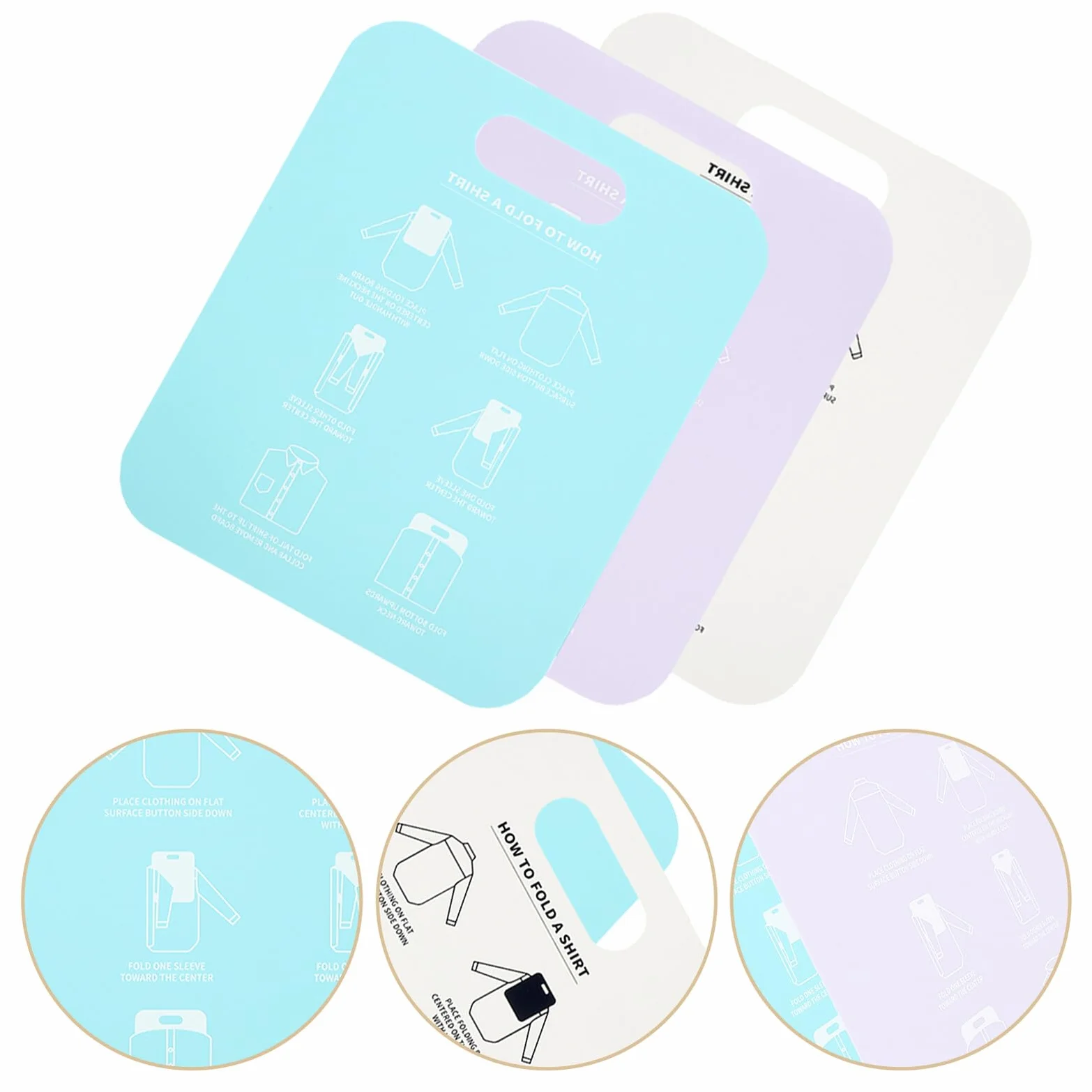 3 Pz Appendiabiti cartella pieghevole per t-shirt adulto cartoncino per camicia vestiti cartella delle magliette tavola pieghevole per maglietta domestico capi di abbigliamento