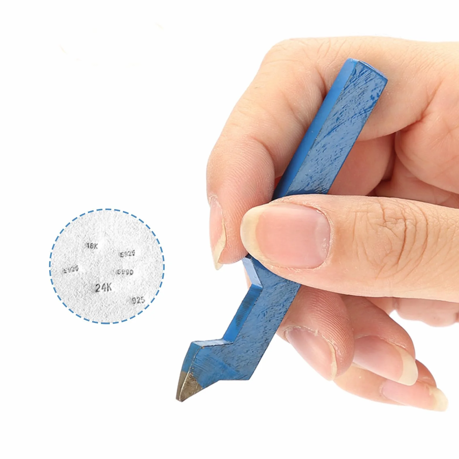 Timbro per Argento, Strumento per timbratura in Acciaio, Strumento di marcatura per Bracciale ad Anello per punzone per Gioielli Curvo in Acciaio per 925 24K S925 18K S990(925)